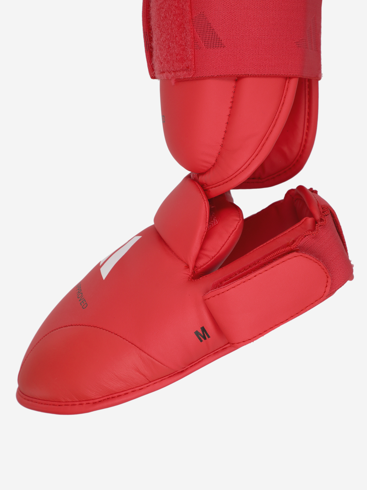 фото Защита голени и стопы adidas wkf shin & removable foot, красный
