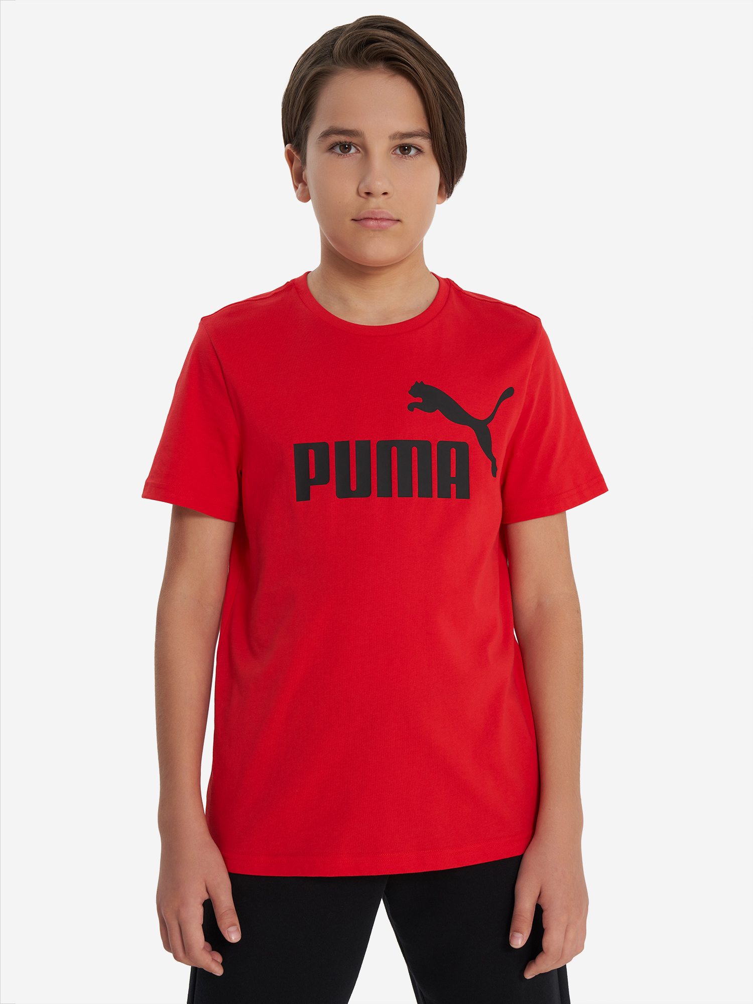 фото Футболка для мальчиков puma ess logo, красный