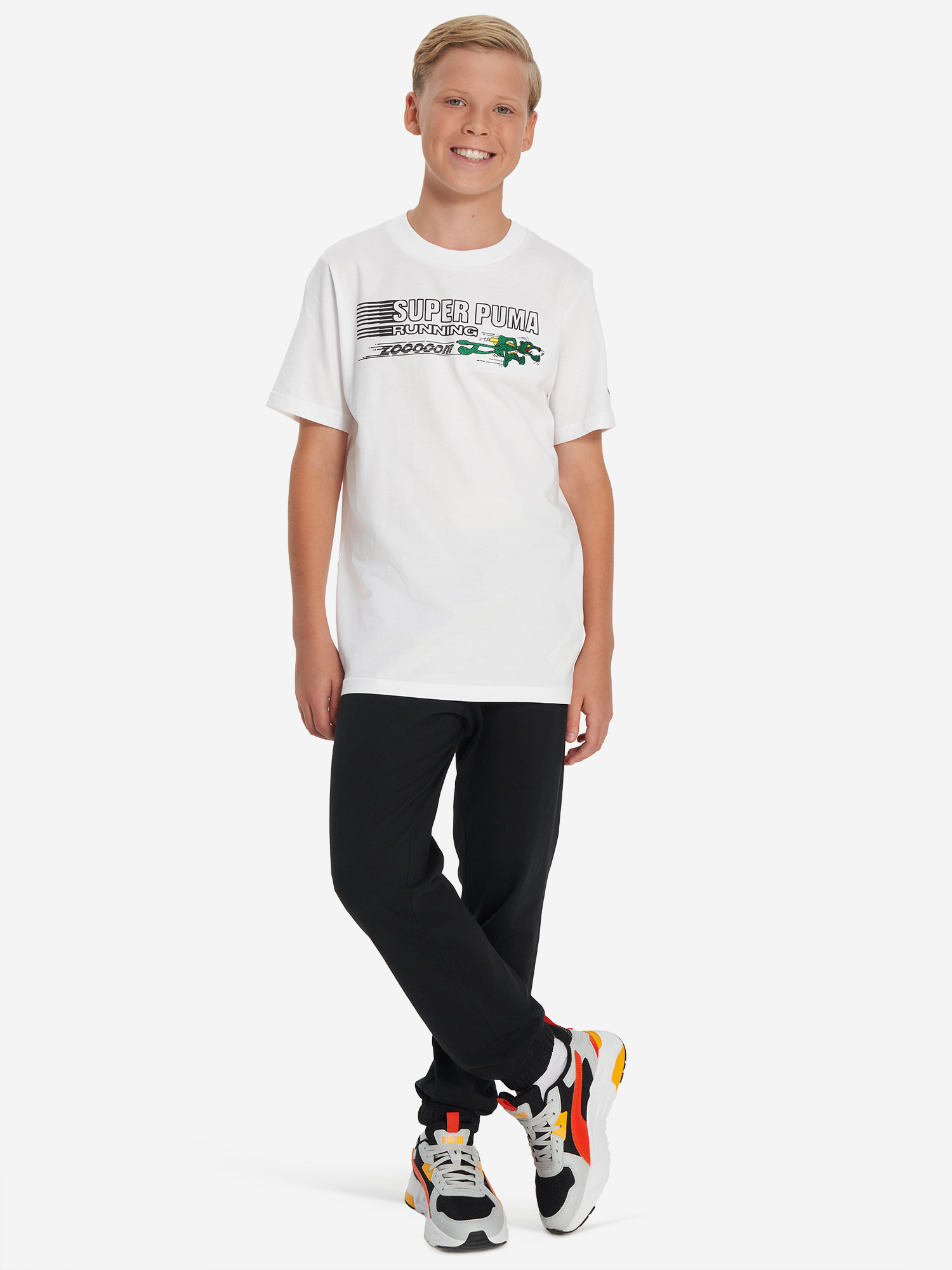 фото Футболка для мальчиков puma super graphic, белый