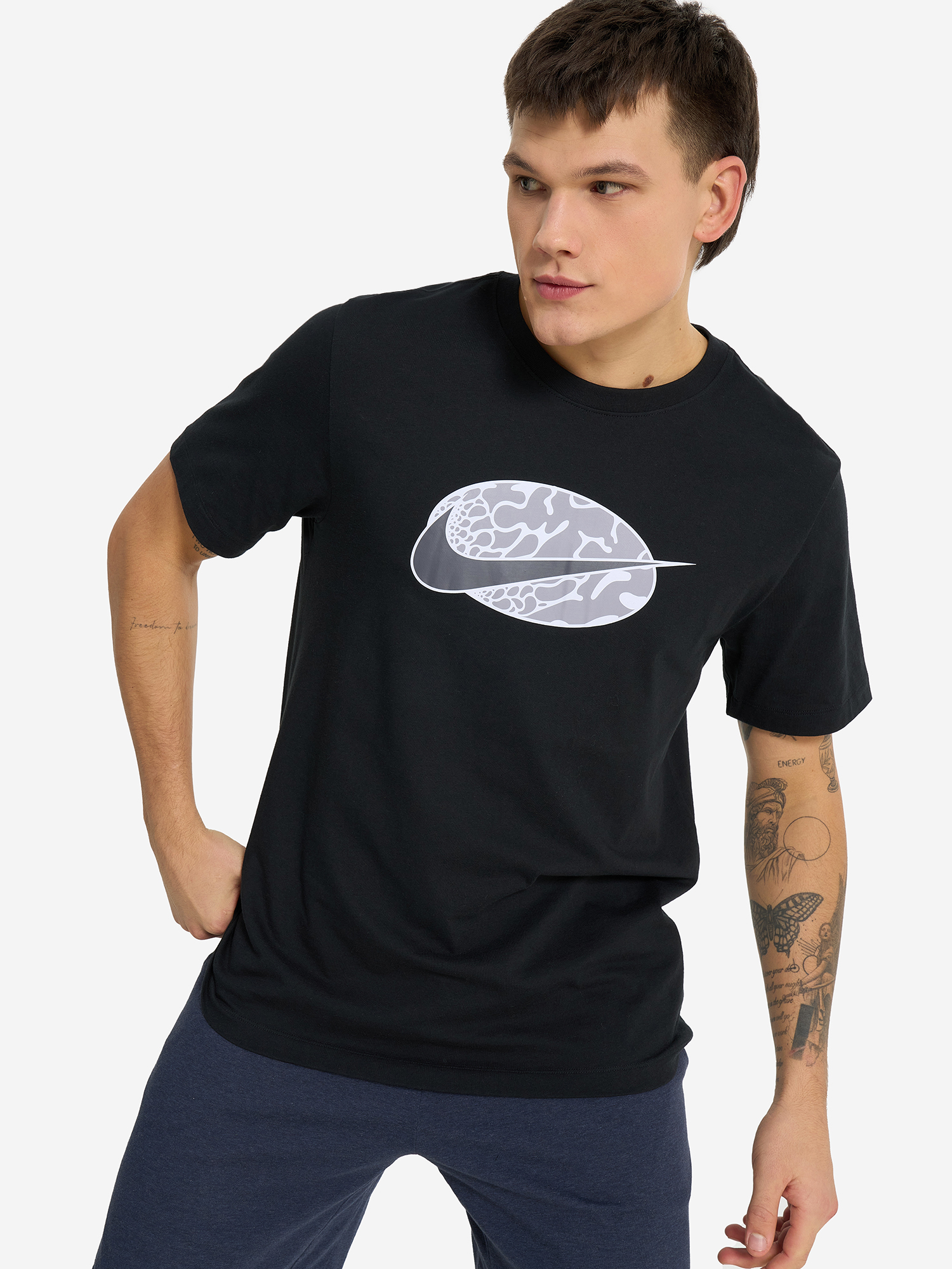 фото Футболка мужская nike swoosh, черный