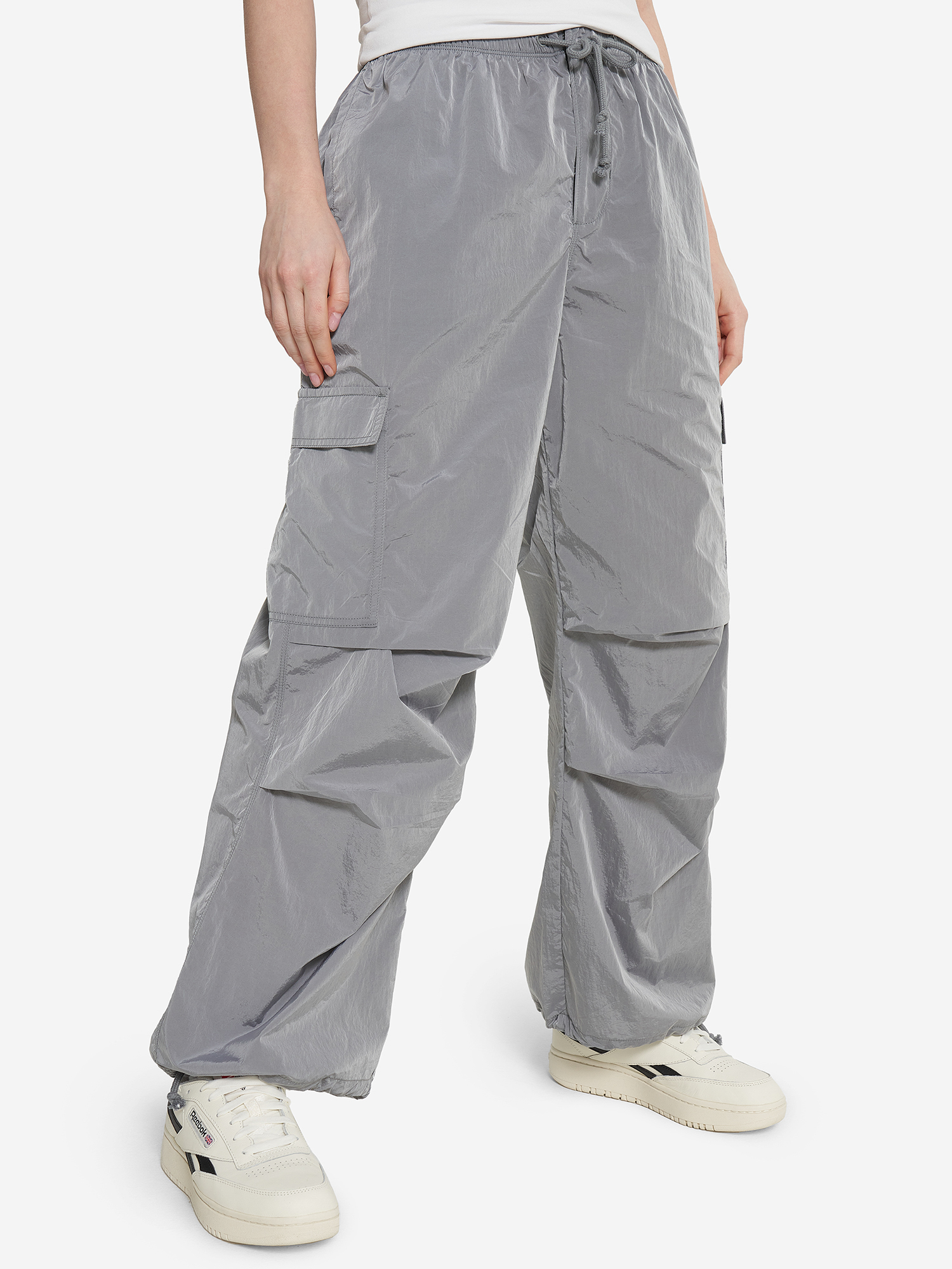 фото Брюки женские reebok studio style, серый
