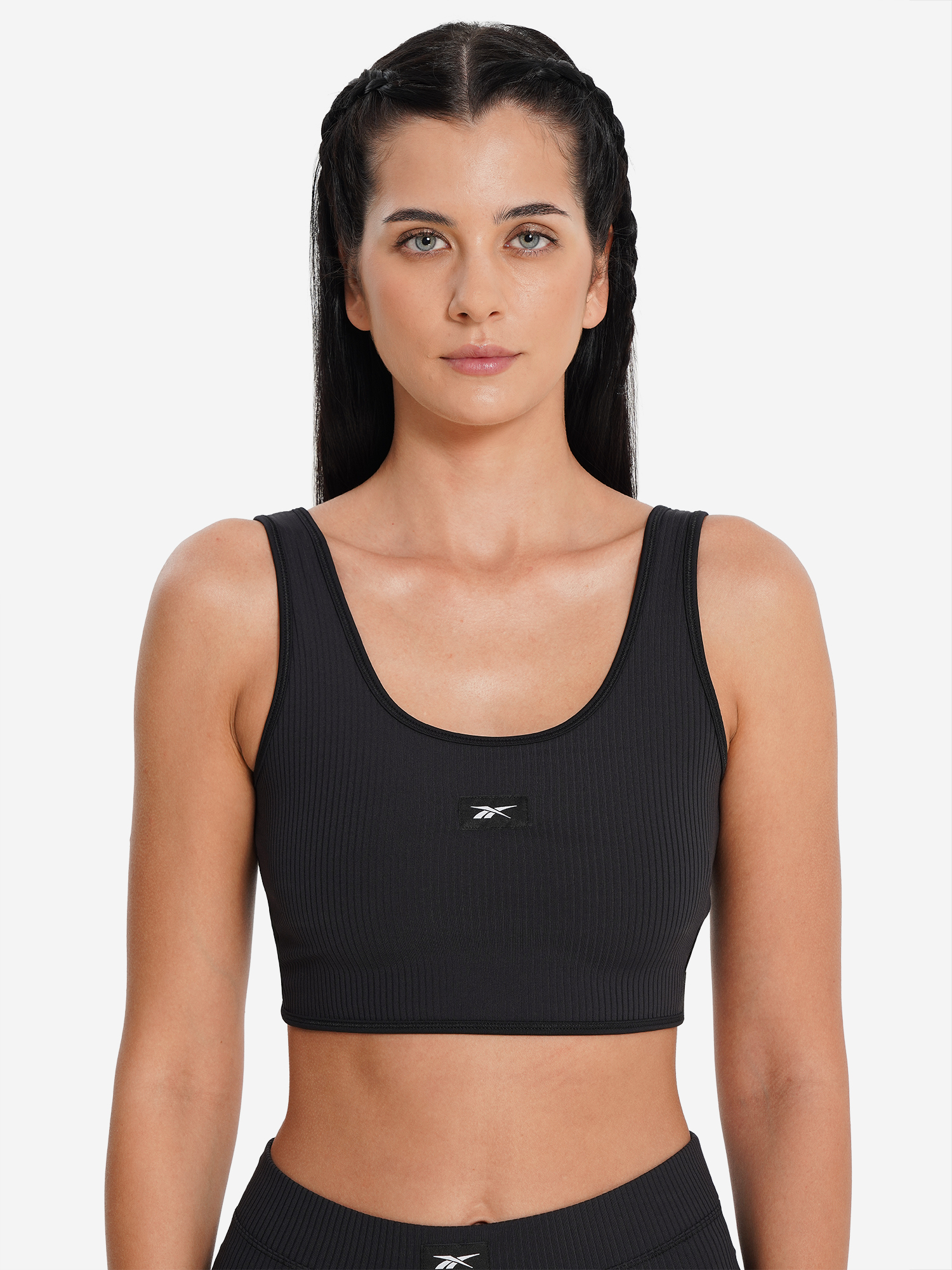 фото Топ бра спортивный reebok rib multi-way, черный