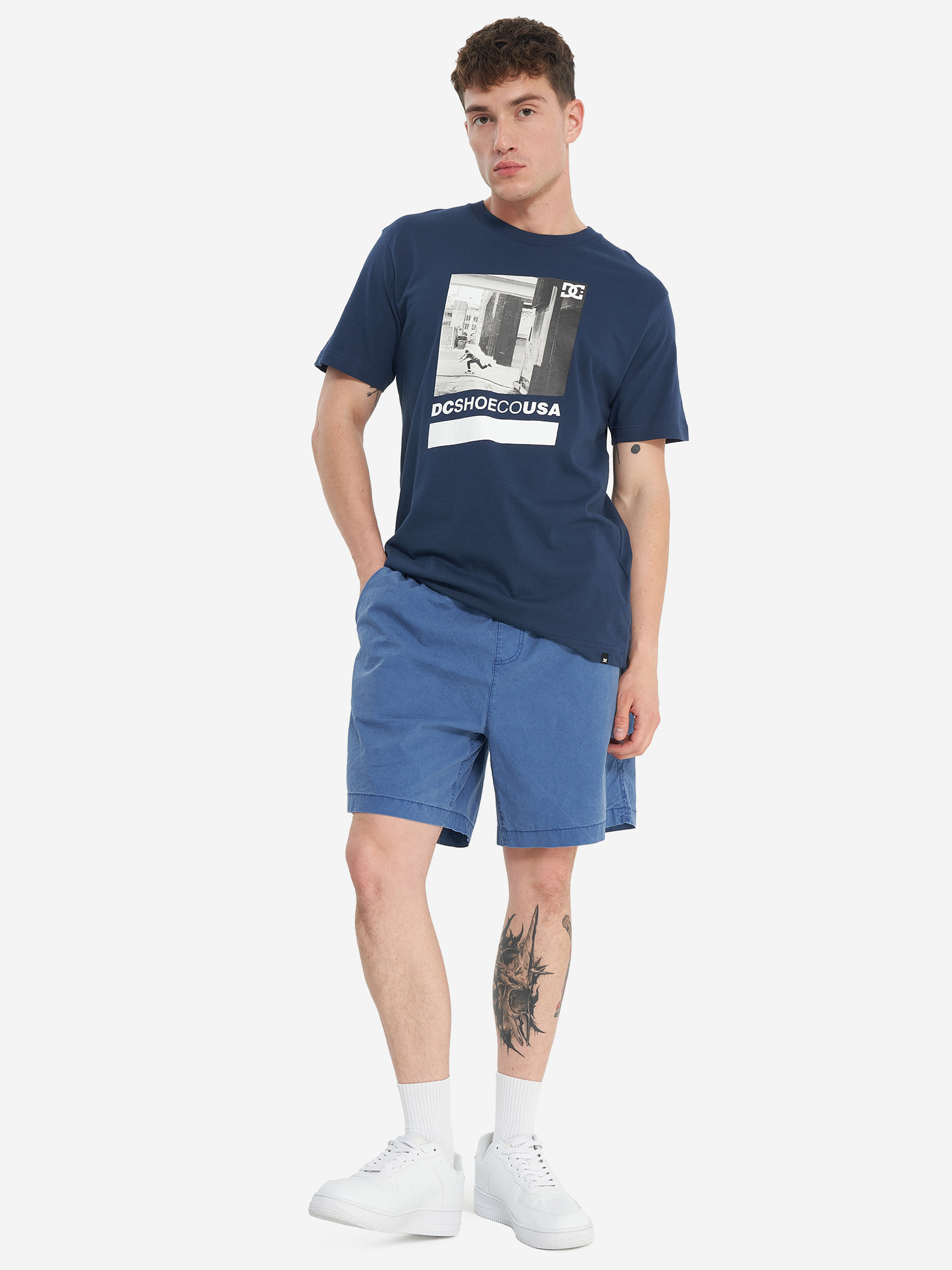 фото Футболка мужская dc shoes essy street scene, синий