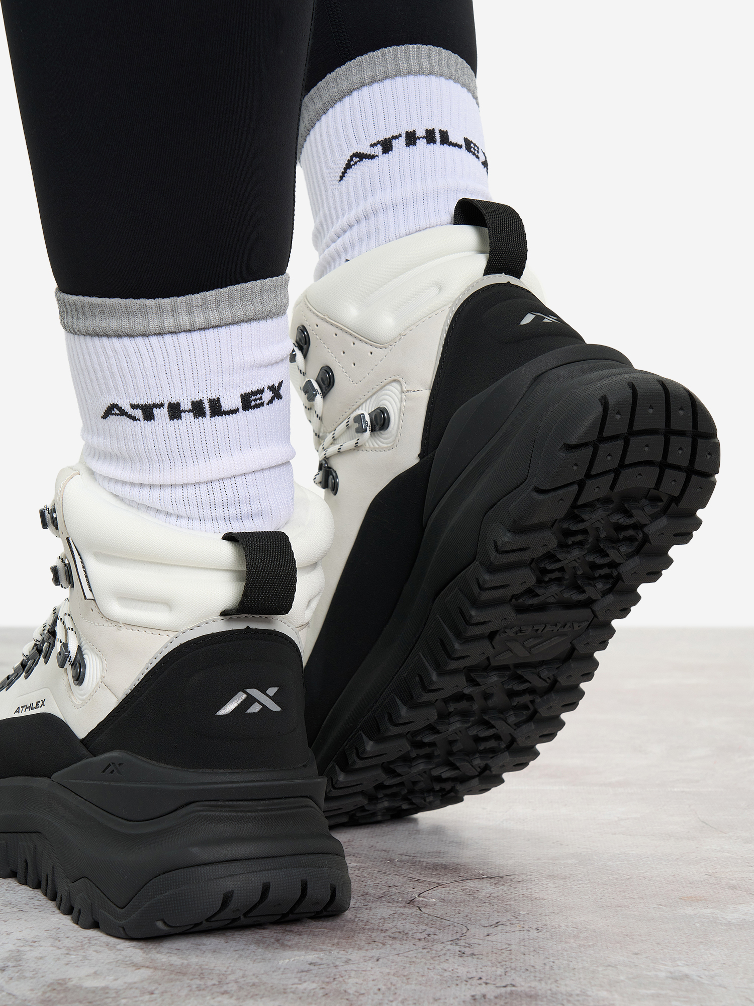 фото Ботинки утепленные женские athlex defender, белый