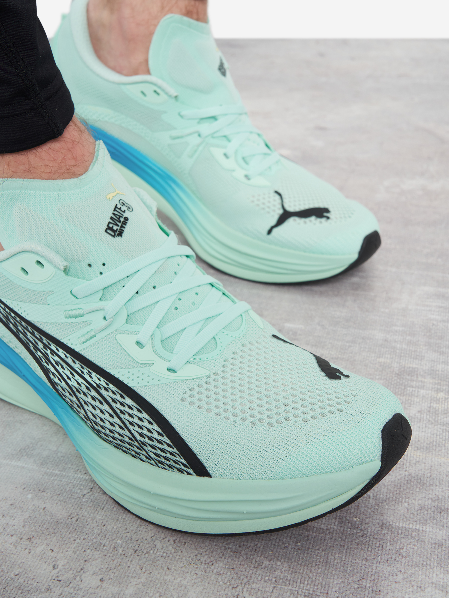 фото Кроссовки мужские puma deviate nitro 3, зеленый