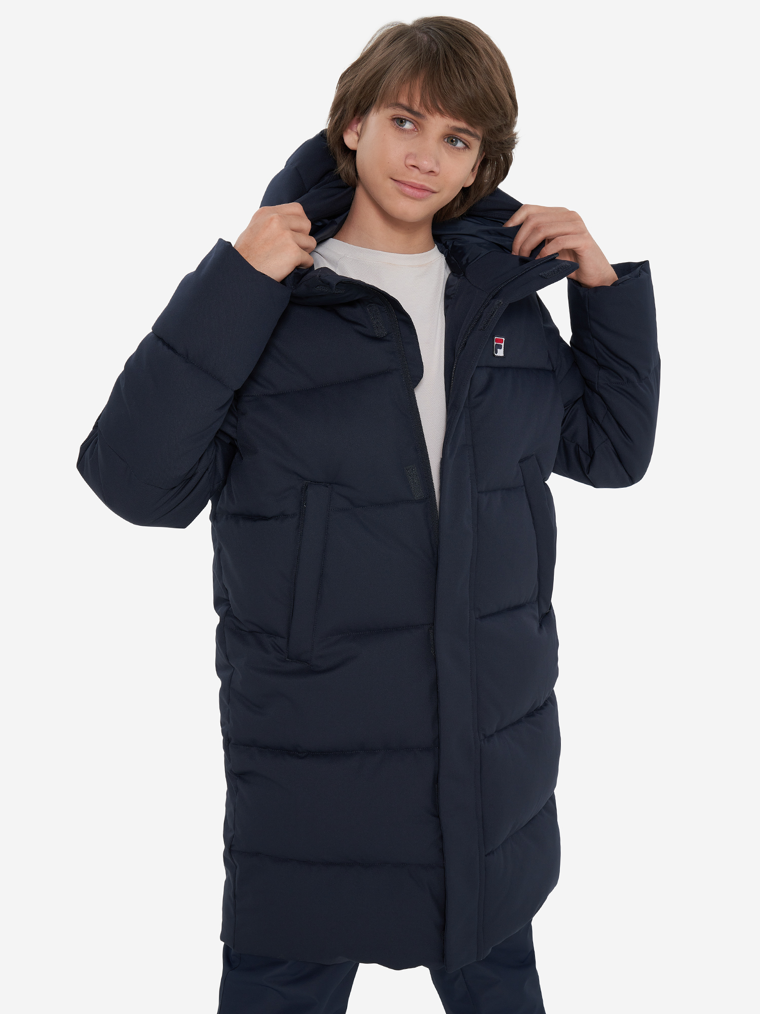 фото Пуховик для мальчиков fila, синий