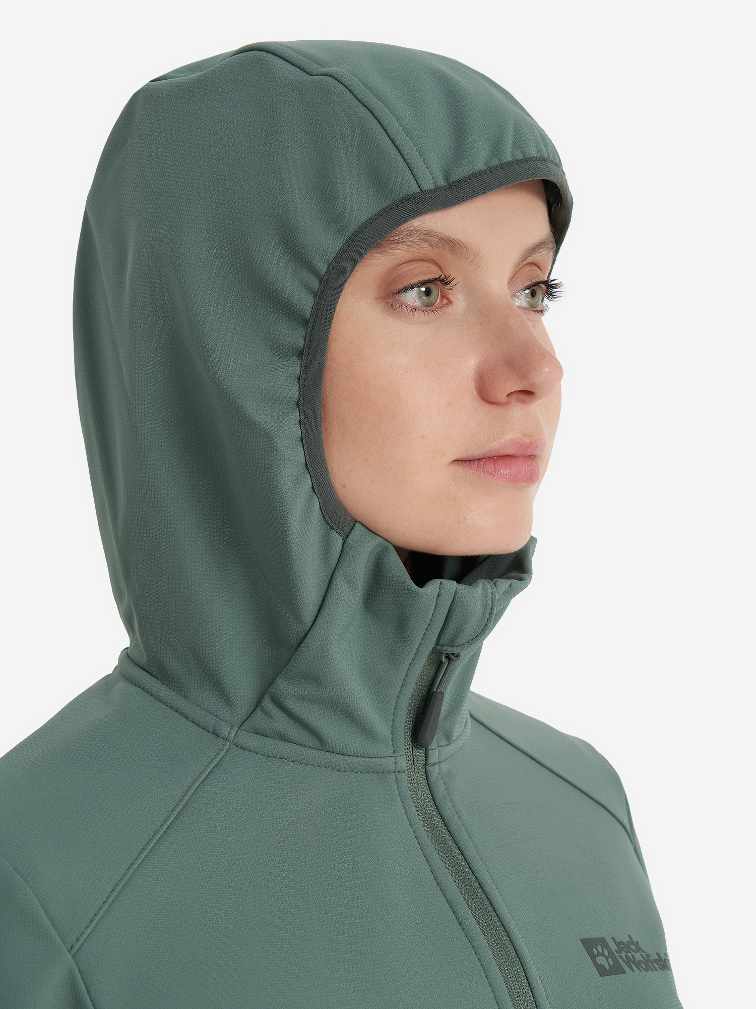 фото Куртка софтшелл женская jack wolfskin bornberg, зеленый