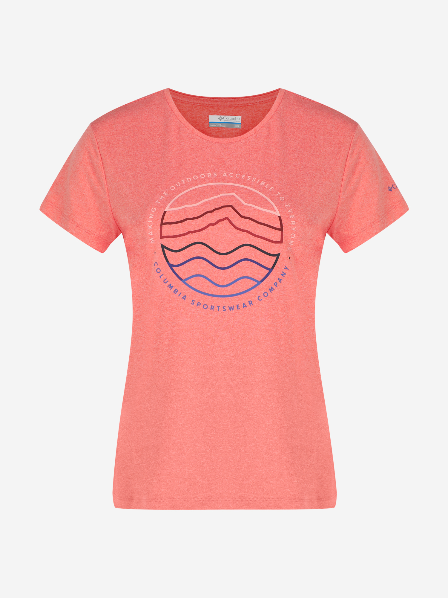 фото Футболка женская columbia sloan ridge graphic ss tee, розовый