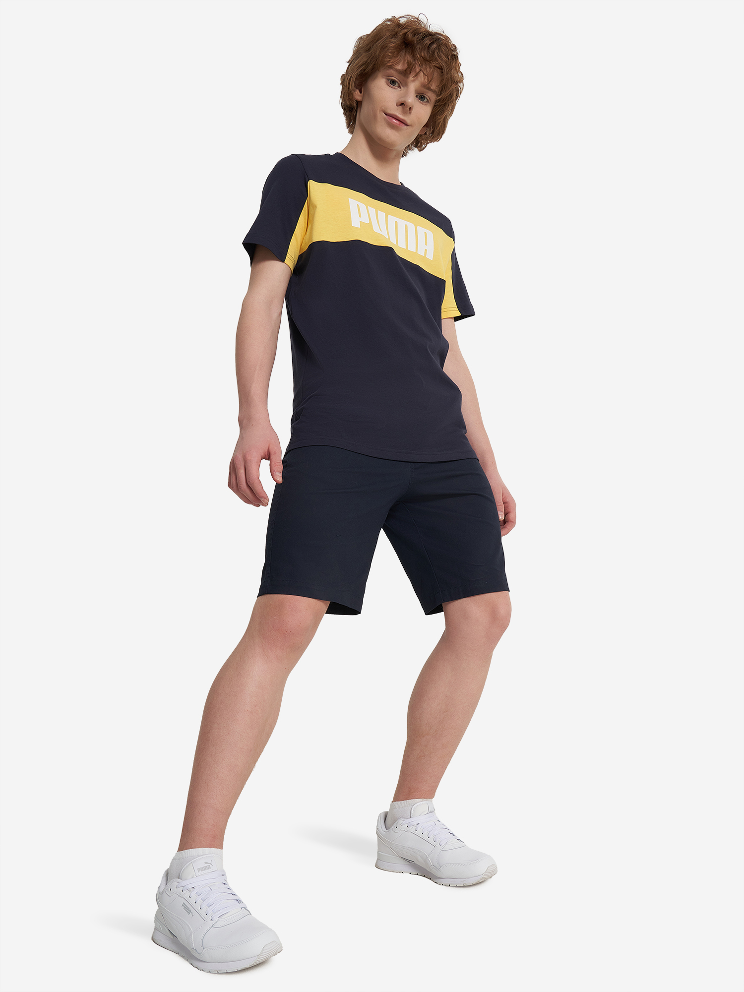фото Футболка для мальчиков puma block, синий