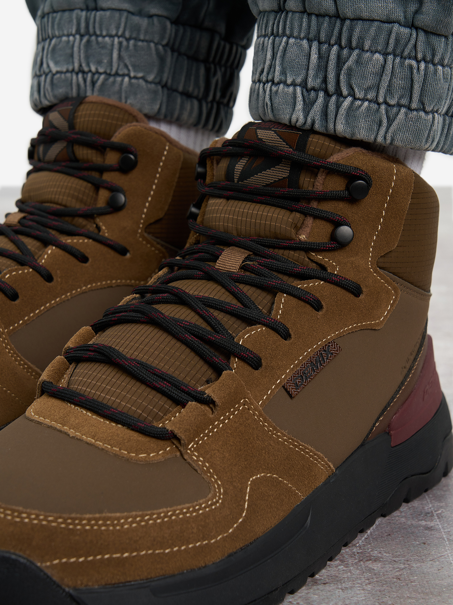 фото Кроссовки утепленные мужские demix clasico 3 mid, коричневый