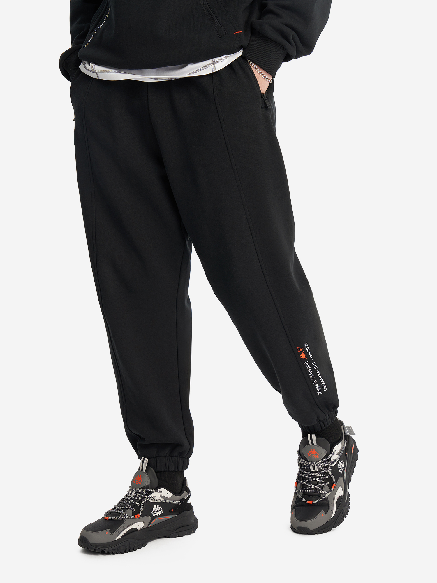 фото Брюки kappa x virtus.pro, черный