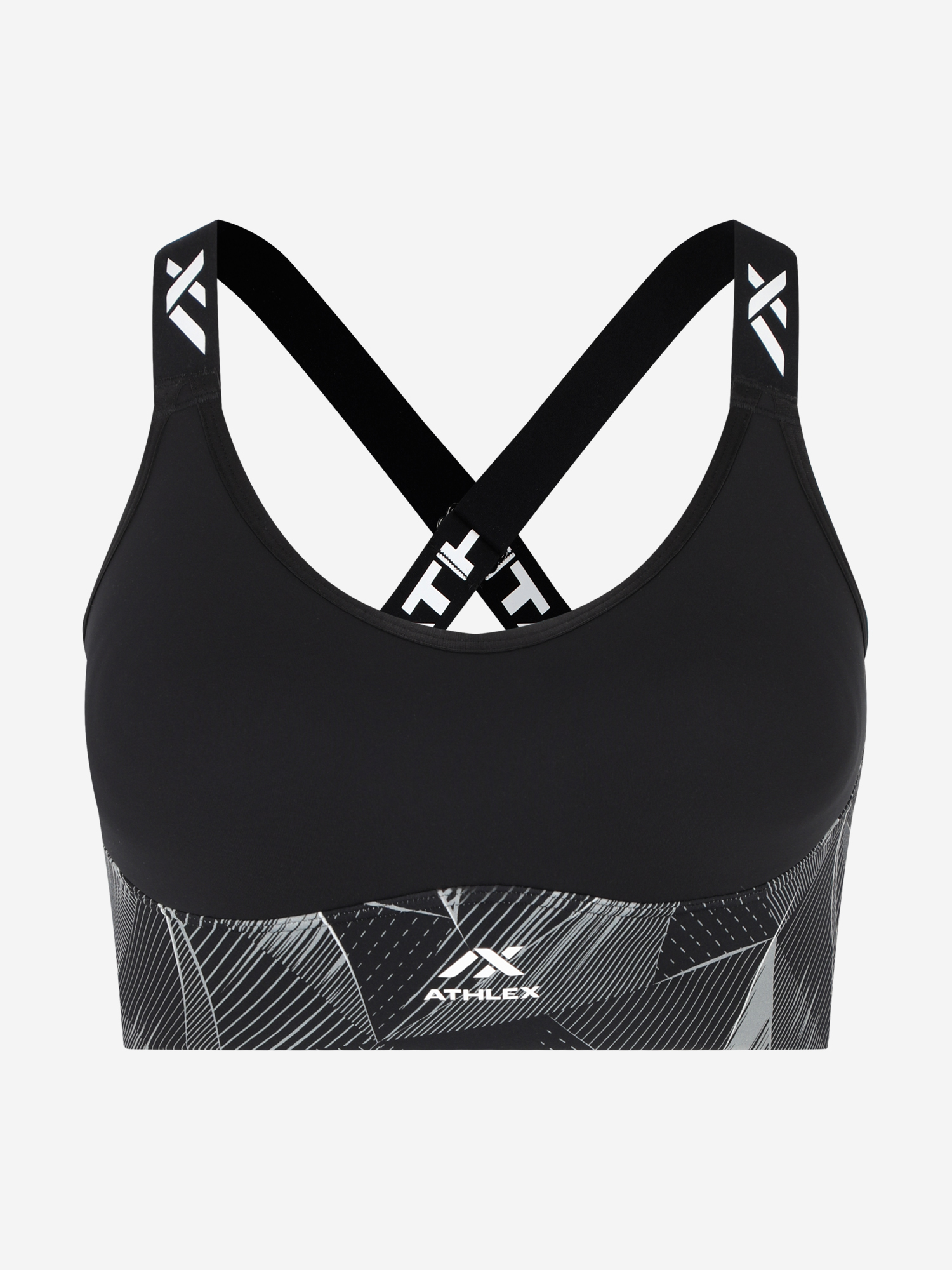 фото Топ бра спортивный athlex, черный