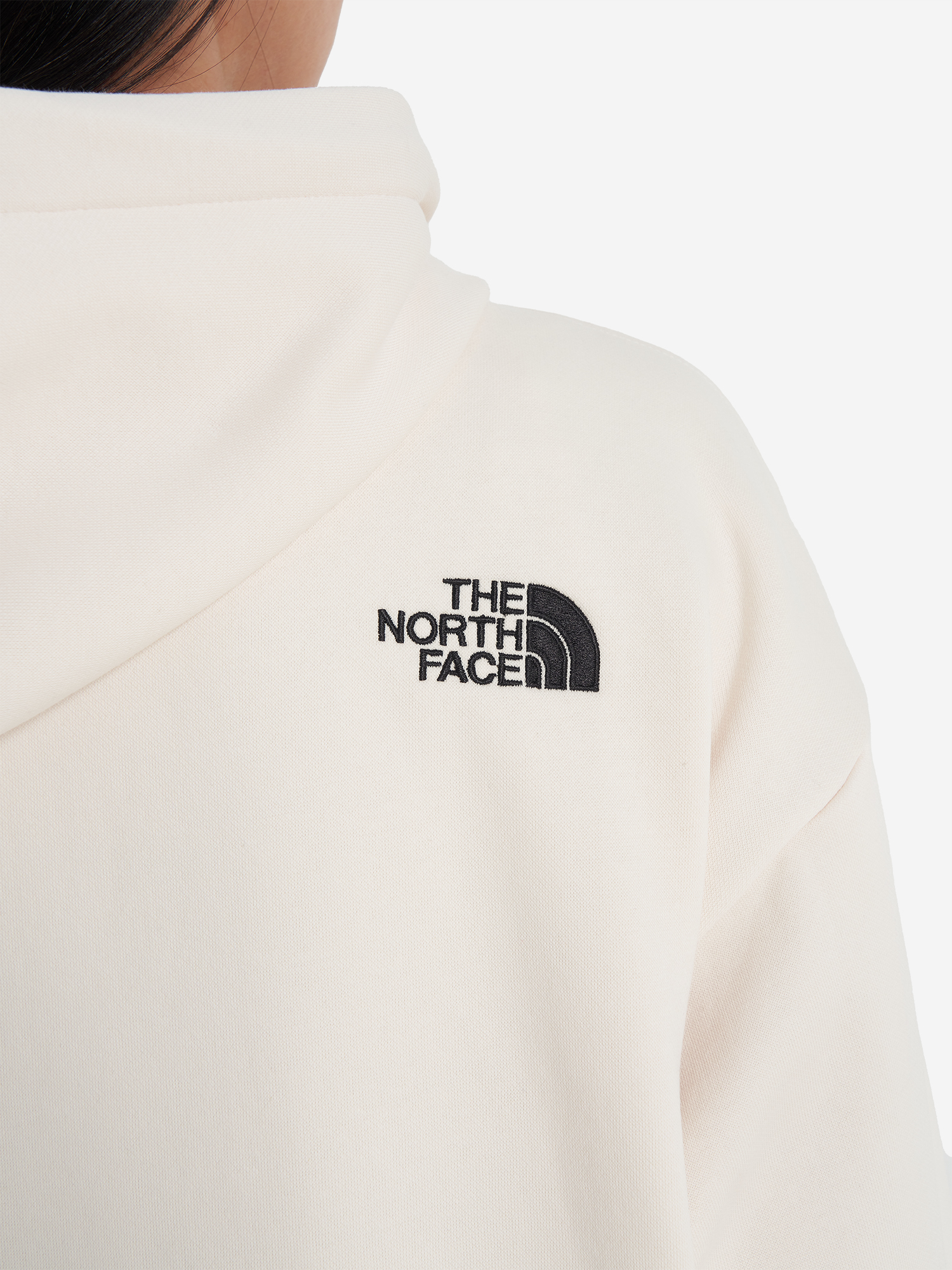 фото Худи женское оверсайз the north face essential, бежевый