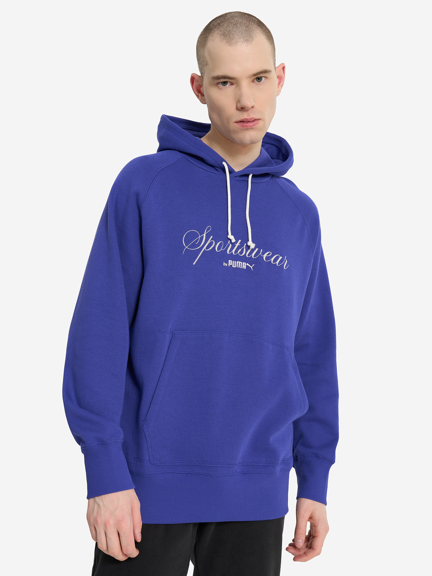 фото Худи мужское puma classics+, синий