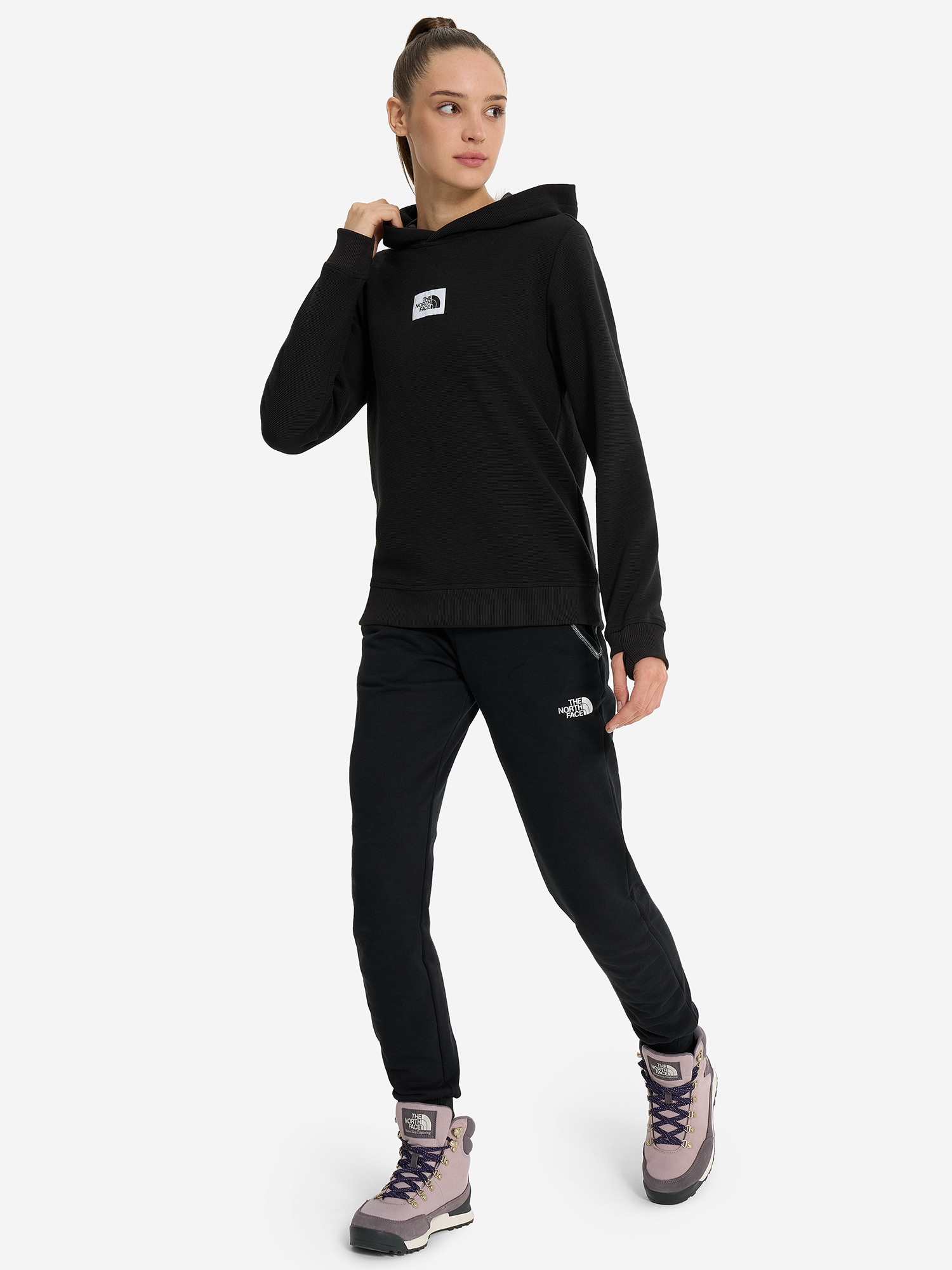 фото Худи женское the north face hoden, черный