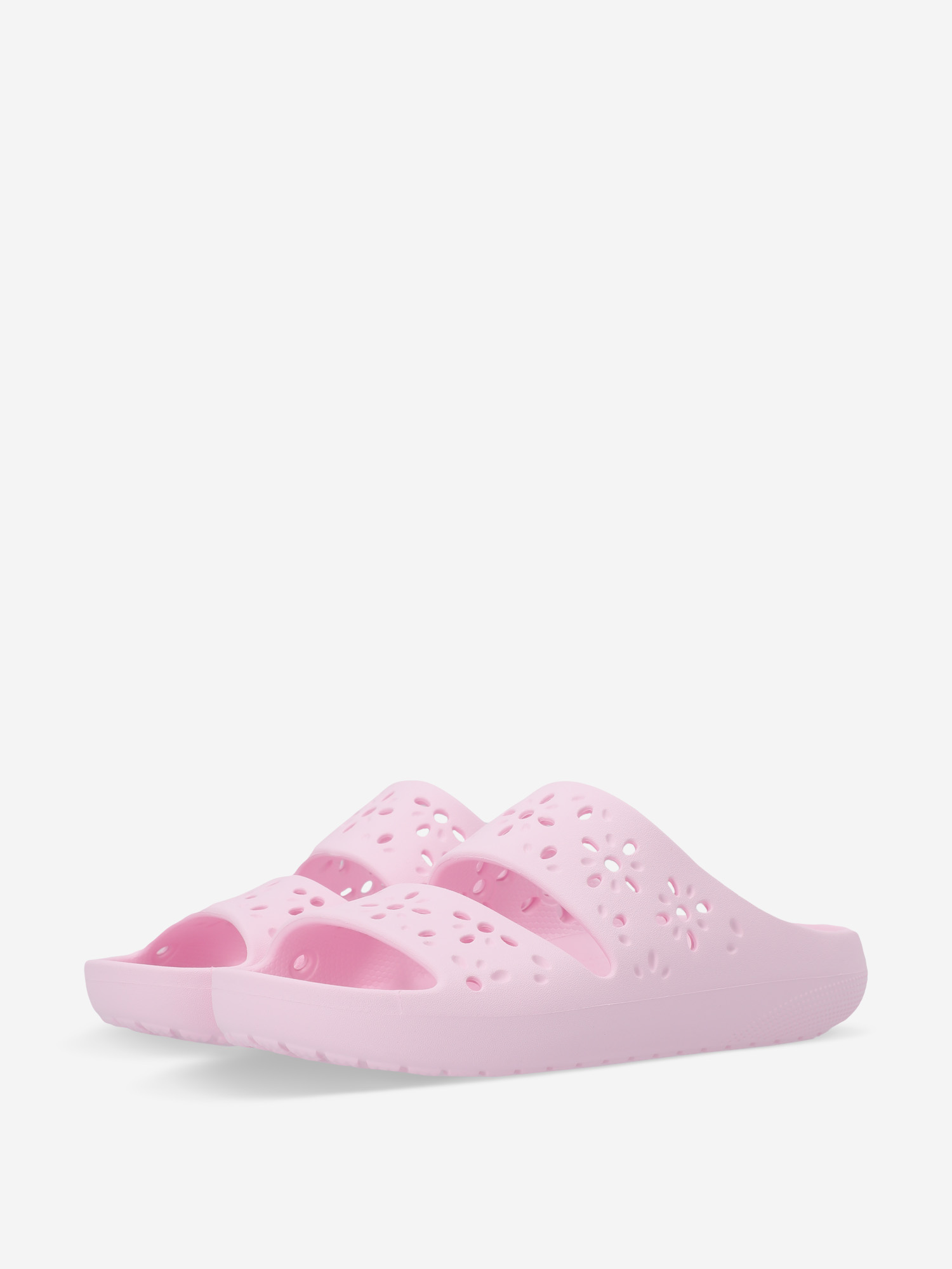 фото Шлепанцы женские crocs classic floral cut out, розовый