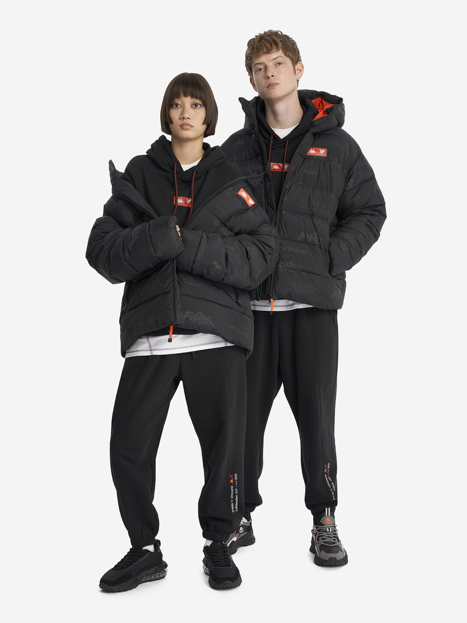 фото Пуховик kappa x virtus.pro, черный