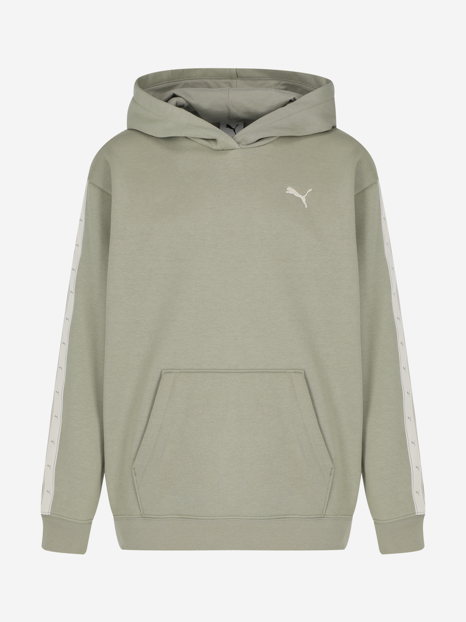 фото Худи для девочек puma tape relaxed, зеленый
