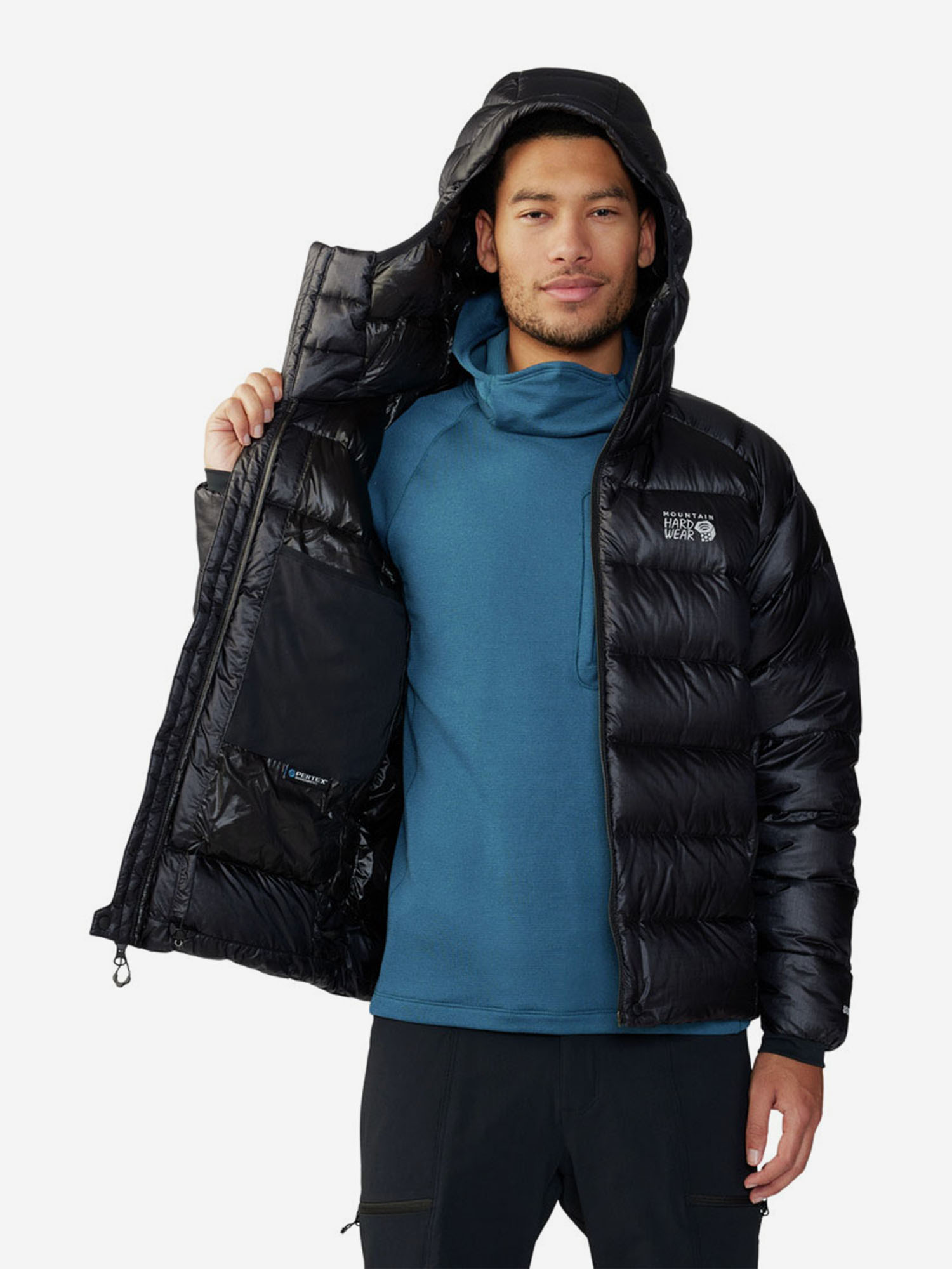 фото Пуховик мужской mountain hardwear phantom alpine, черный