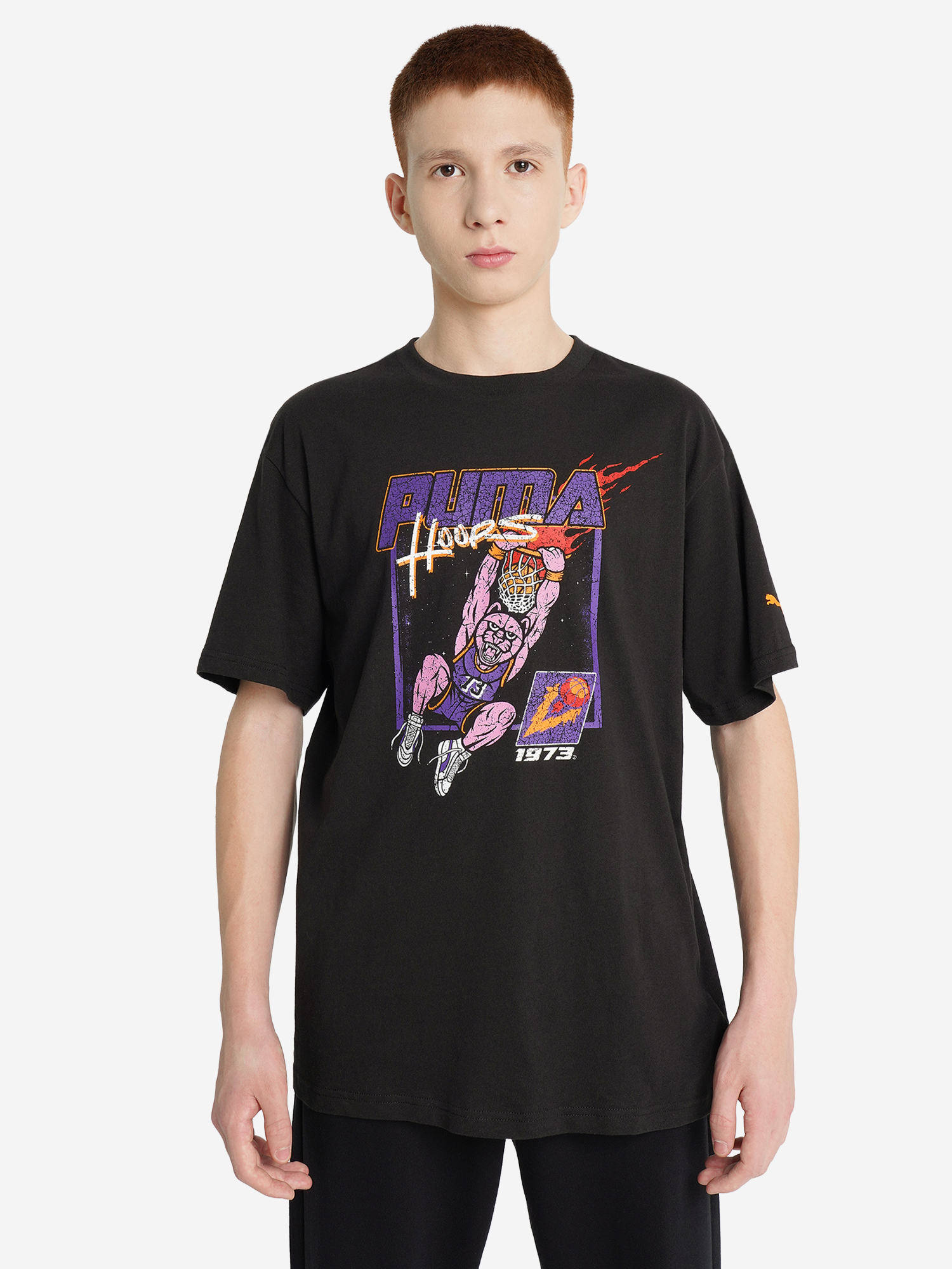 фото Футболка для мальчиков puma basketball hoopstellations, черный
