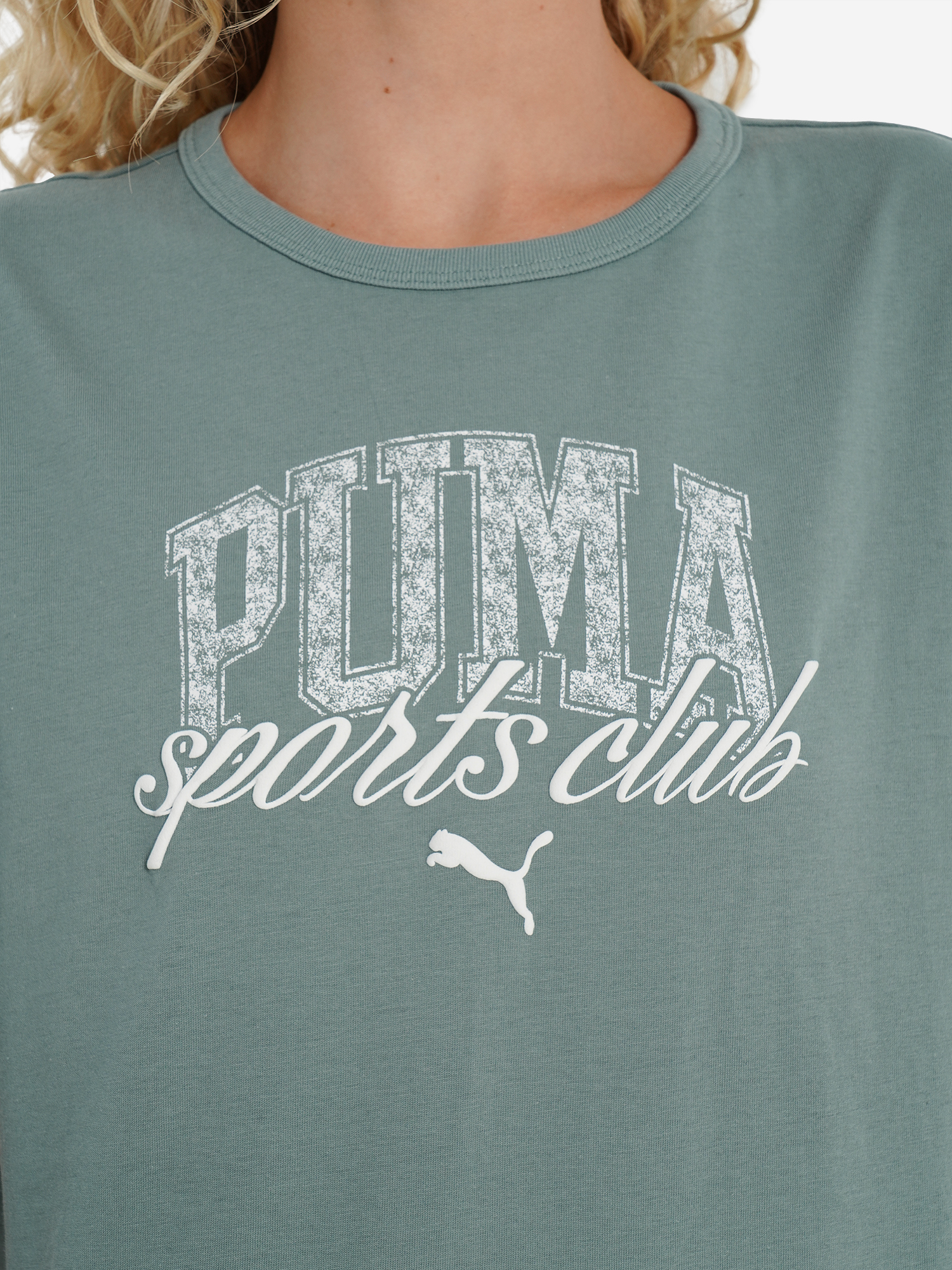 фото Футболка женская puma class, зеленый