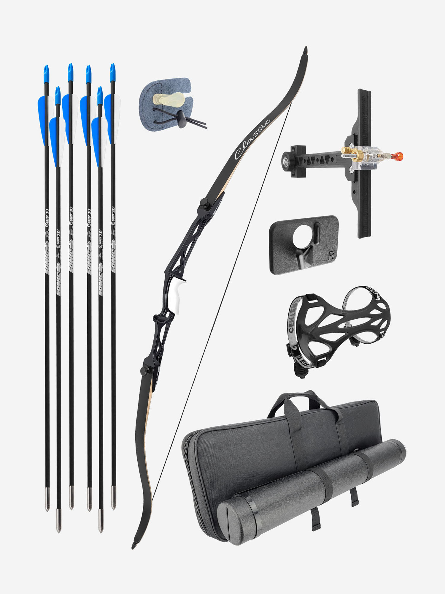 Лук рекурсивный Centershot Classic 68" (алюм. рукоятка) 30# с комплектом, Черный
Лук рекурсивный Centershot Classic 68" (алюм. рукоятка) 30# с комплектом, Черный