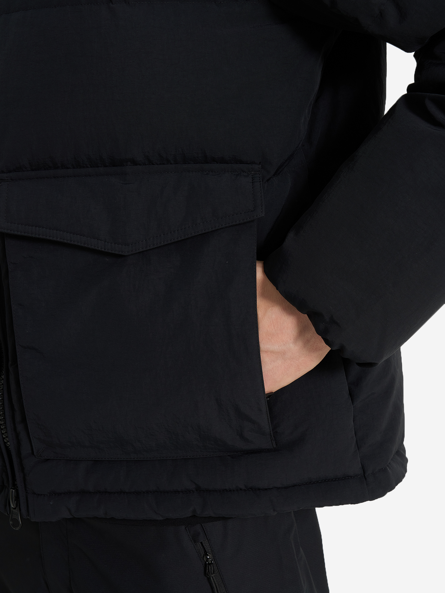 фото Пуховик мужской jack wolfskin nordlicht, черный