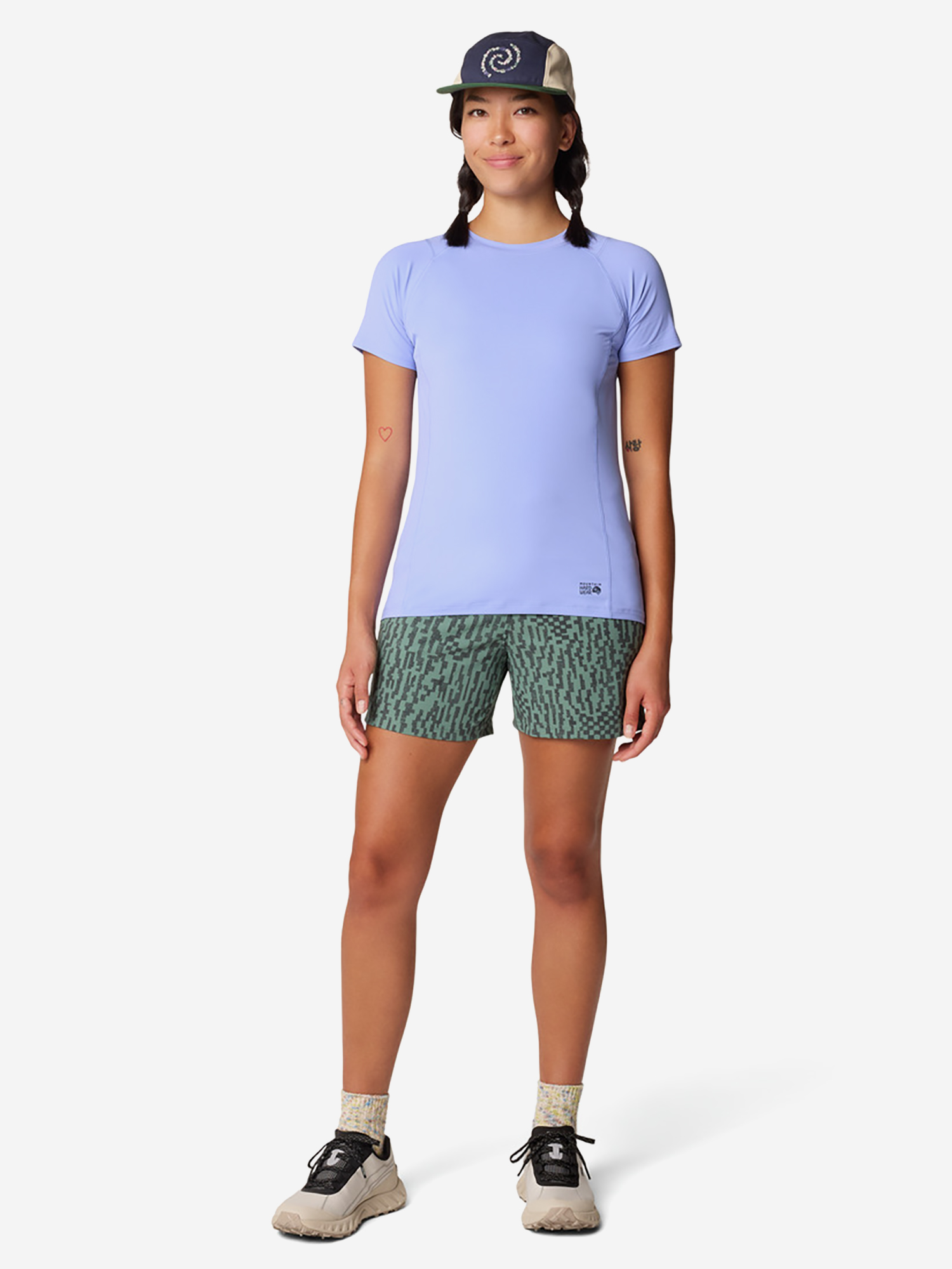 фото Футболка женская mountain hardwear crater lake short sleeve, фиолетовый