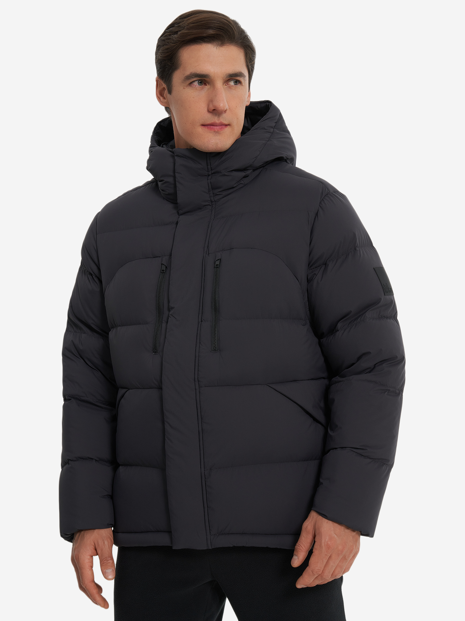 фото Пуховик мужской jack wolfskin roemertor, серый