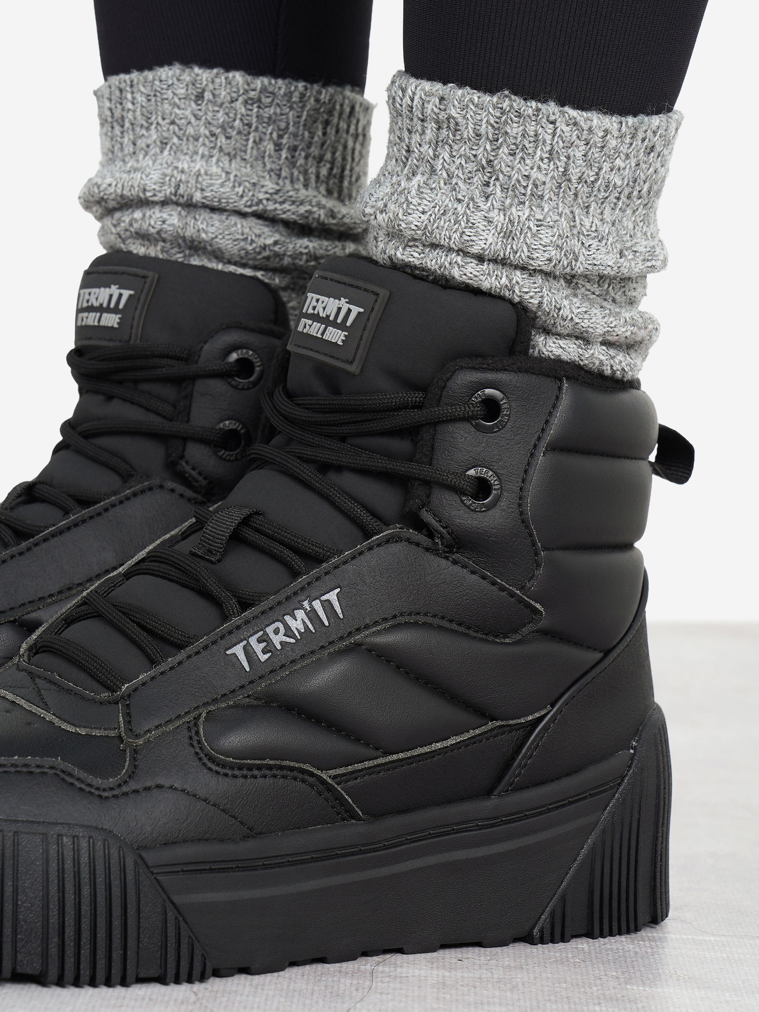 фото Кеды утепленные женские termit future mid 2.0, черный