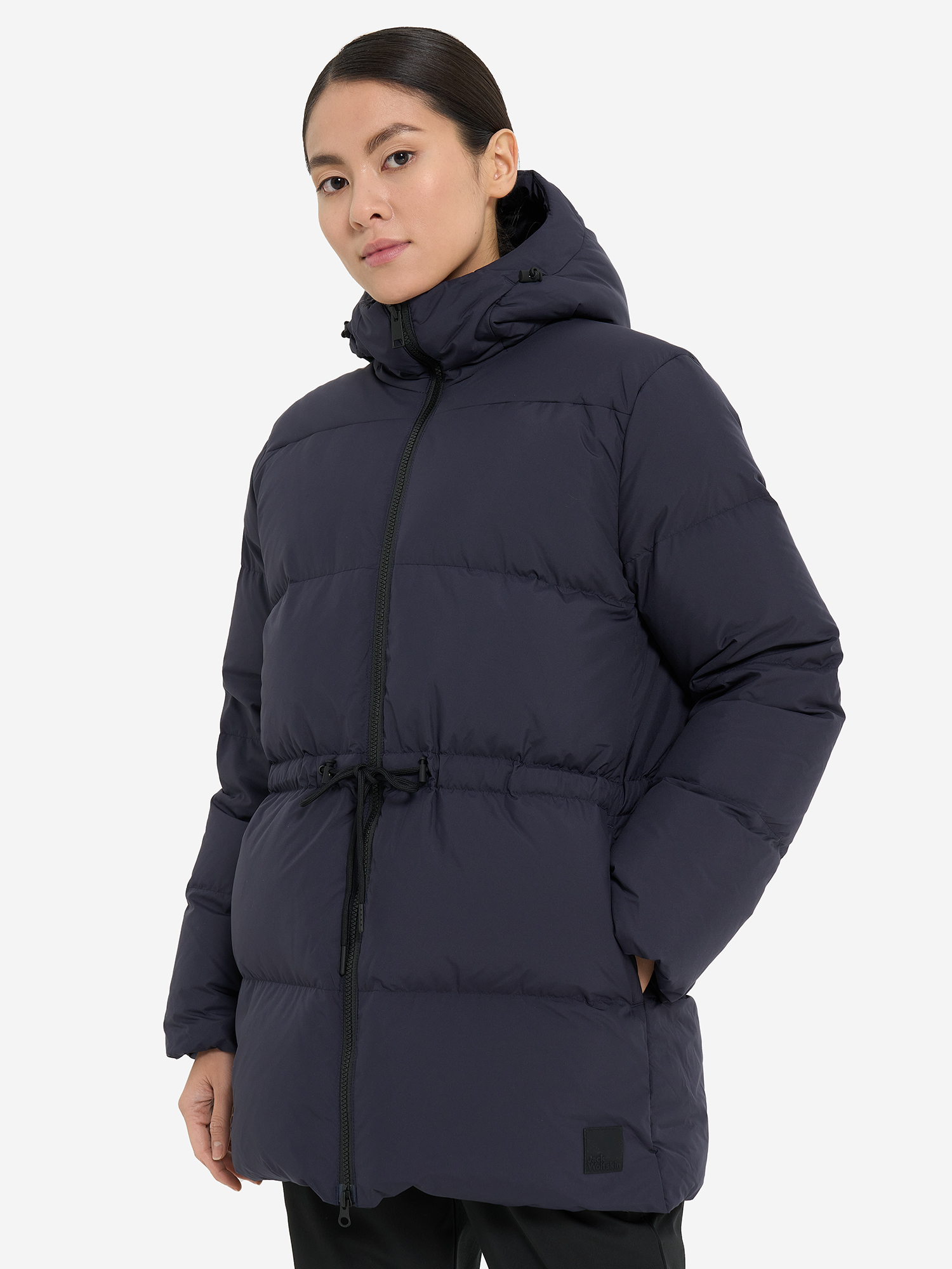 фото Пуховик женский jack wolfskin kirschallee, синий