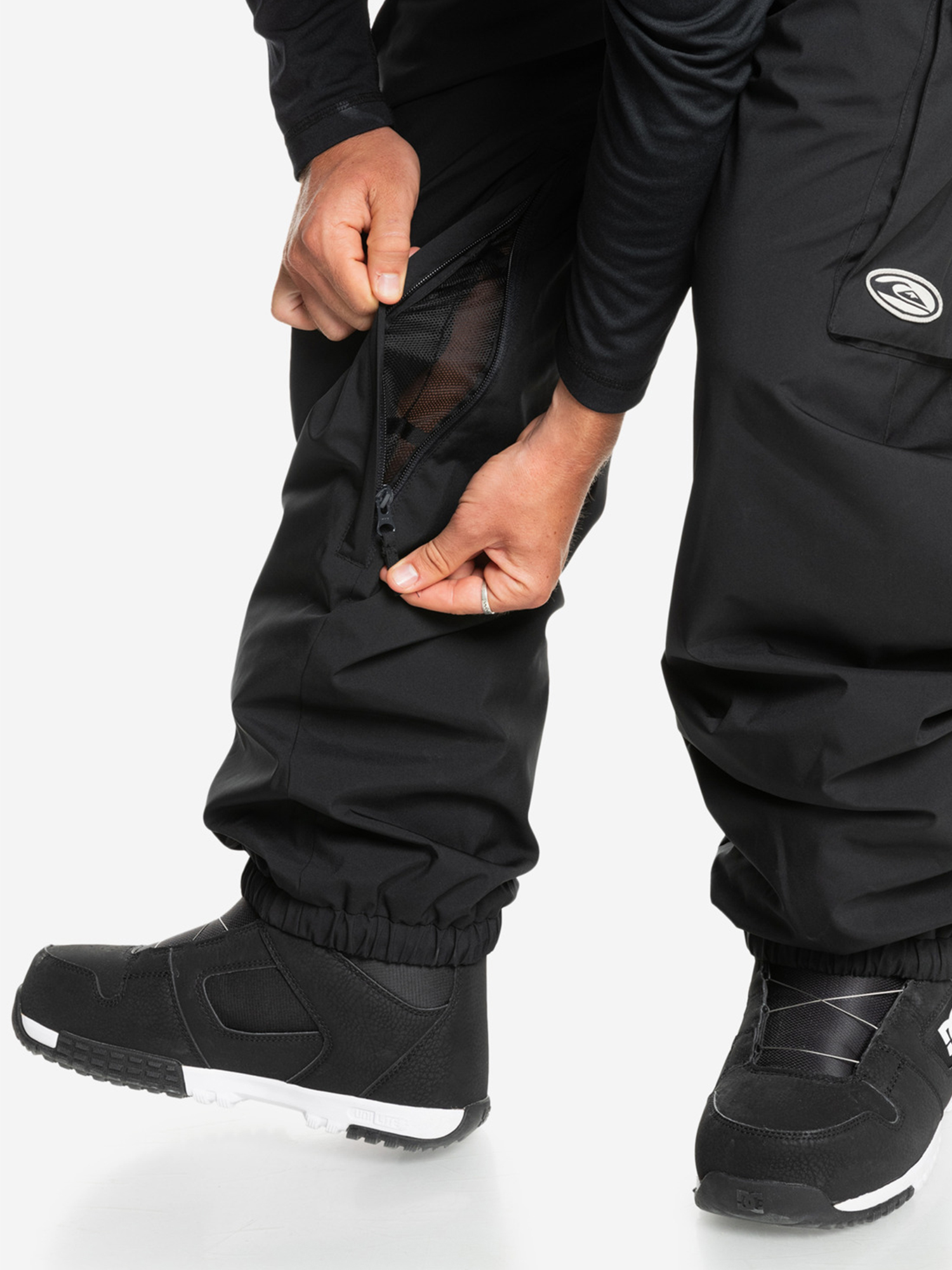 фото Брюки утепленные мужские quiksilver snow down, черный