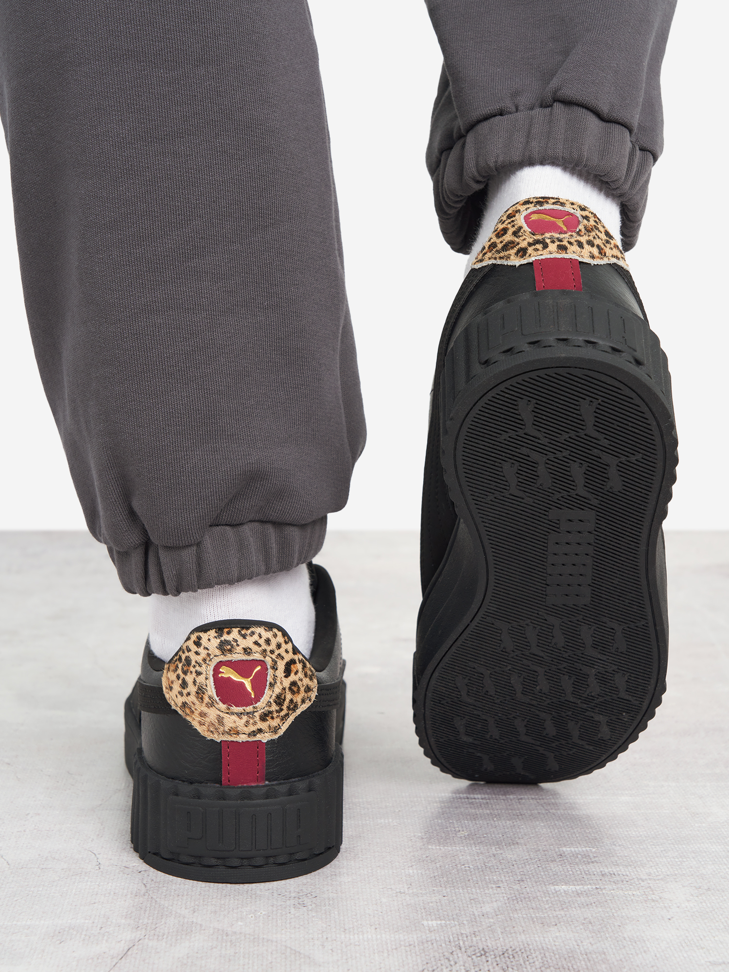 фото Кеды женские puma carina 3.0 animal flair, черный