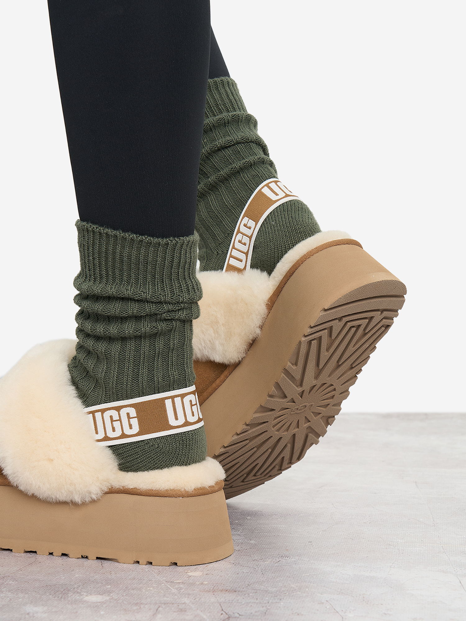 фото Угги женские ugg funkette, коричневый