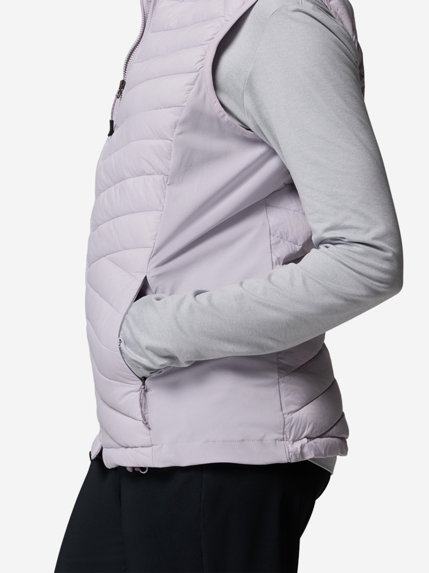фото Жилет утепленный женский columbia powder pass iii hybrid vest, розовый