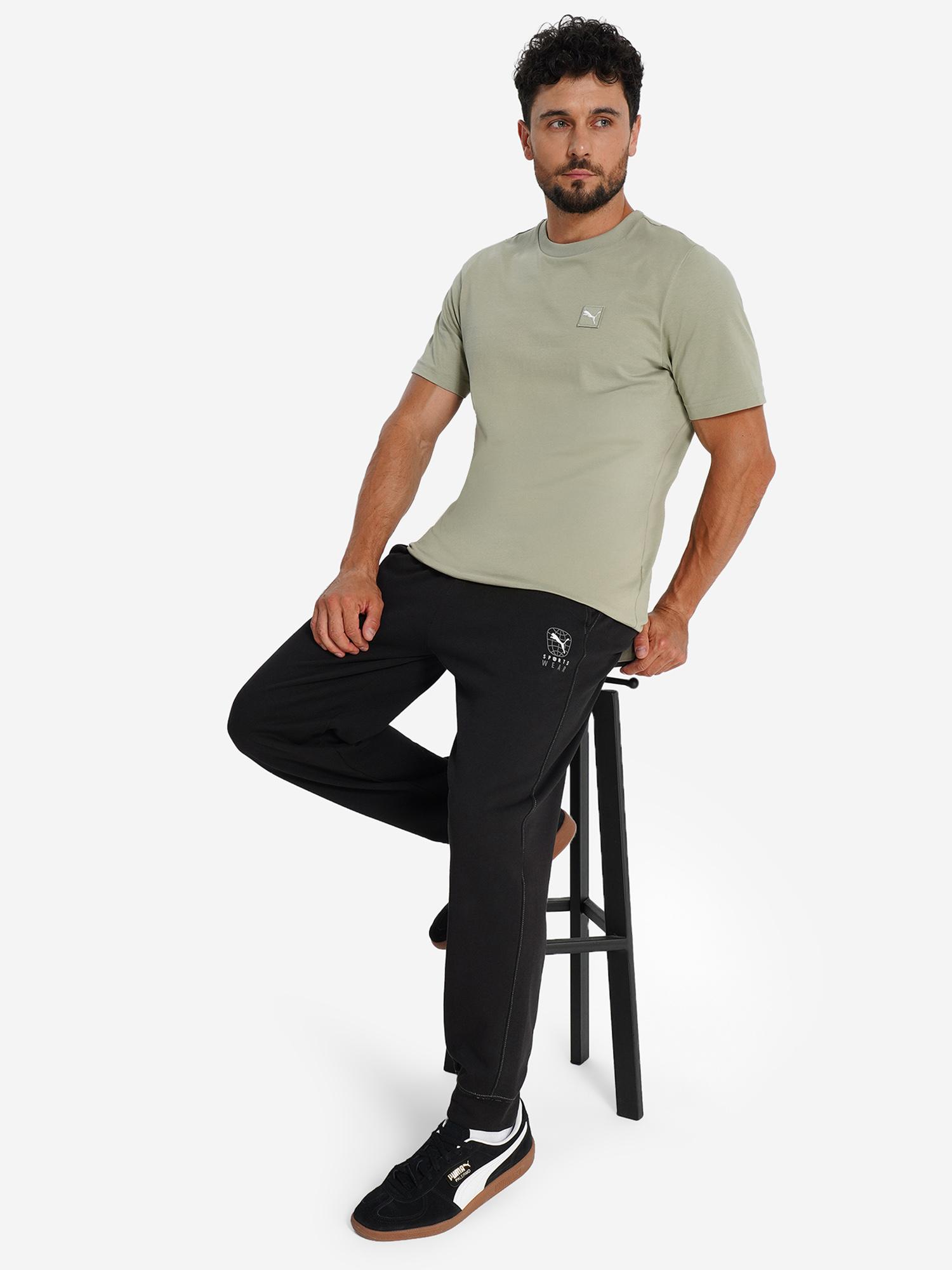 фото Футболка мужская puma elevated, зеленый