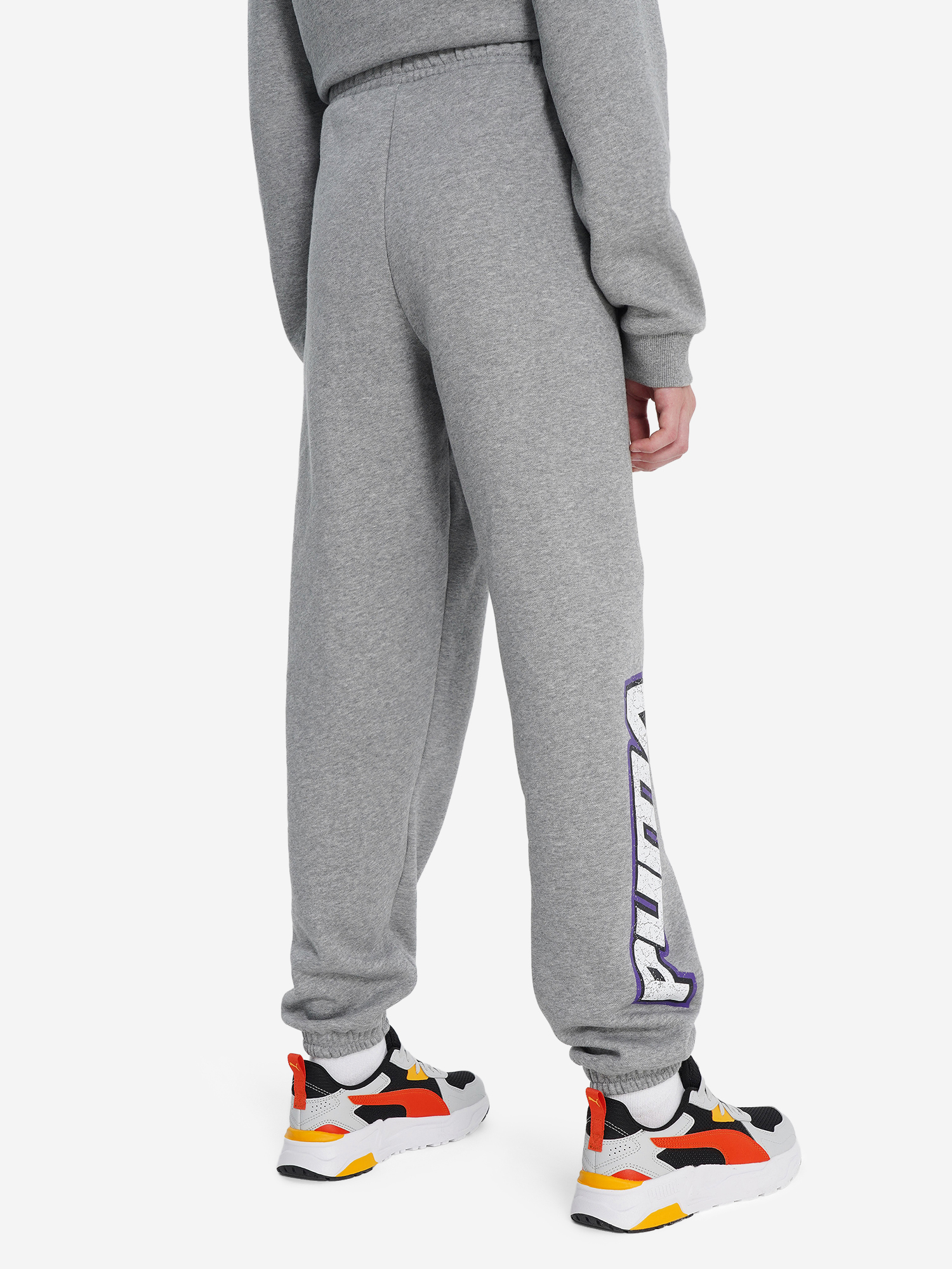 фото Брюки для мальчиков puma basketball hoopstellations, серый