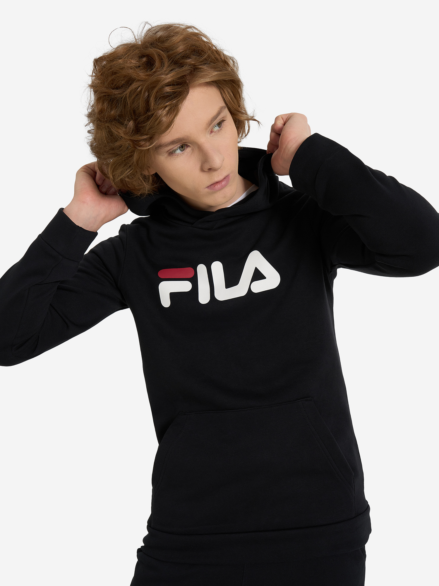 фото Худи для мальчиков fila, черный