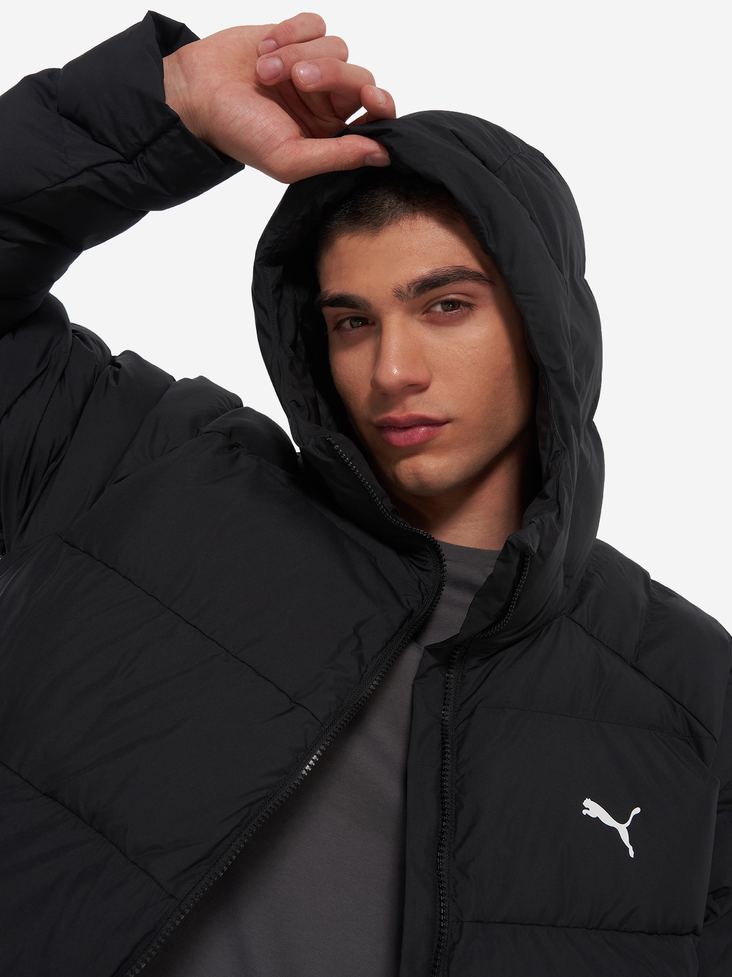 фото Пуховик мужской puma mono, черный