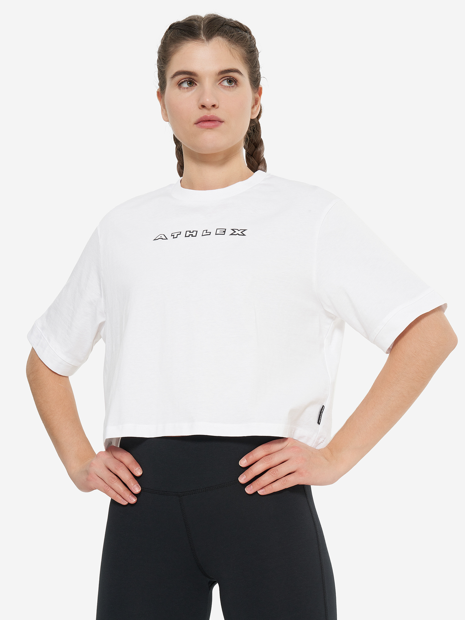 фото Футболка женская оверсайз athlex, белый
