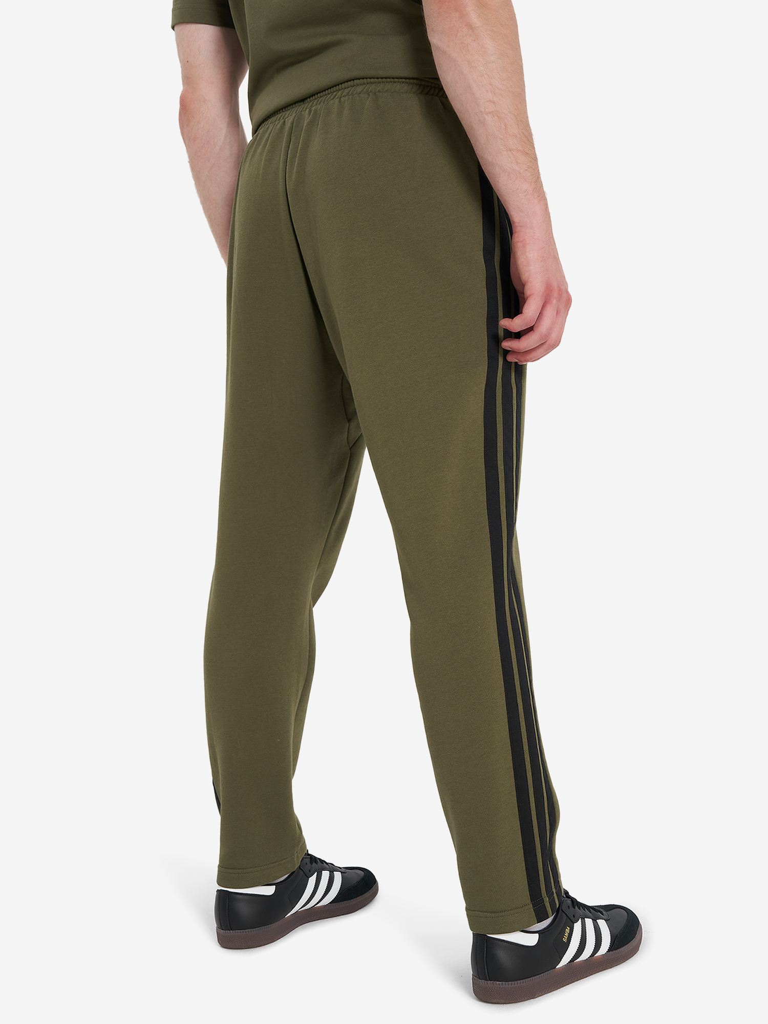 фото Брюки флисовые мужские adidas, зеленый