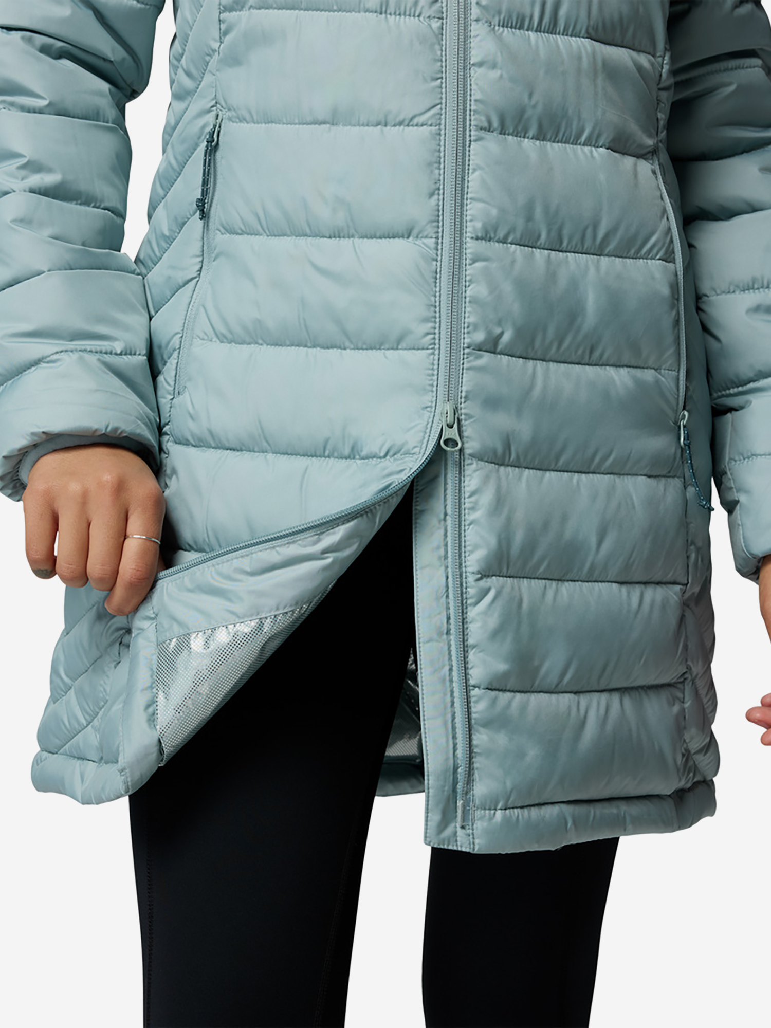 фото Куртка утепленная женская columbia powder lite ii mid jacket, голубой