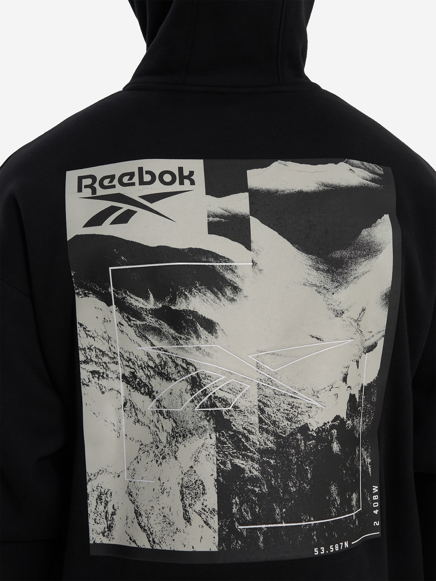 фото Худи мужское reebok nabeel mountain, черный