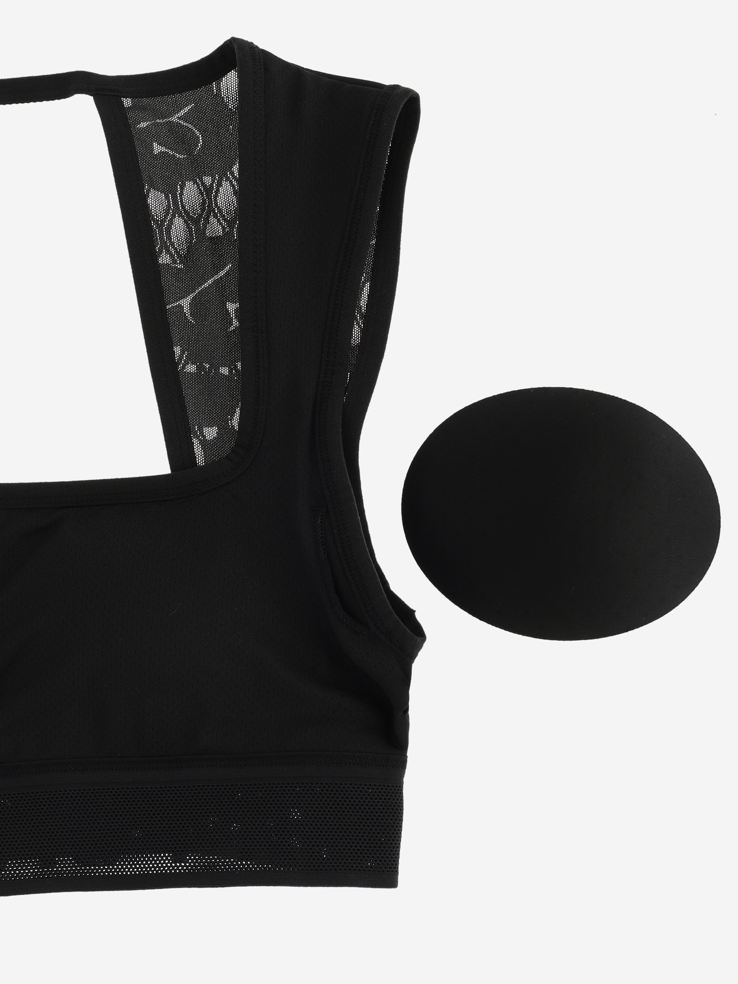 фото Топ бра спортивный puma move lace bra, черный