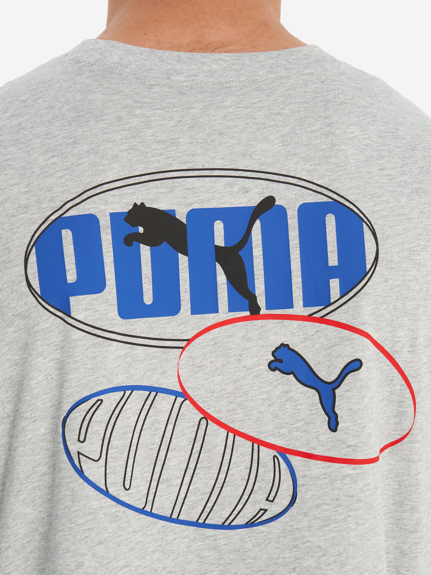 фото Футболка мужская puma ess logo lab, серый