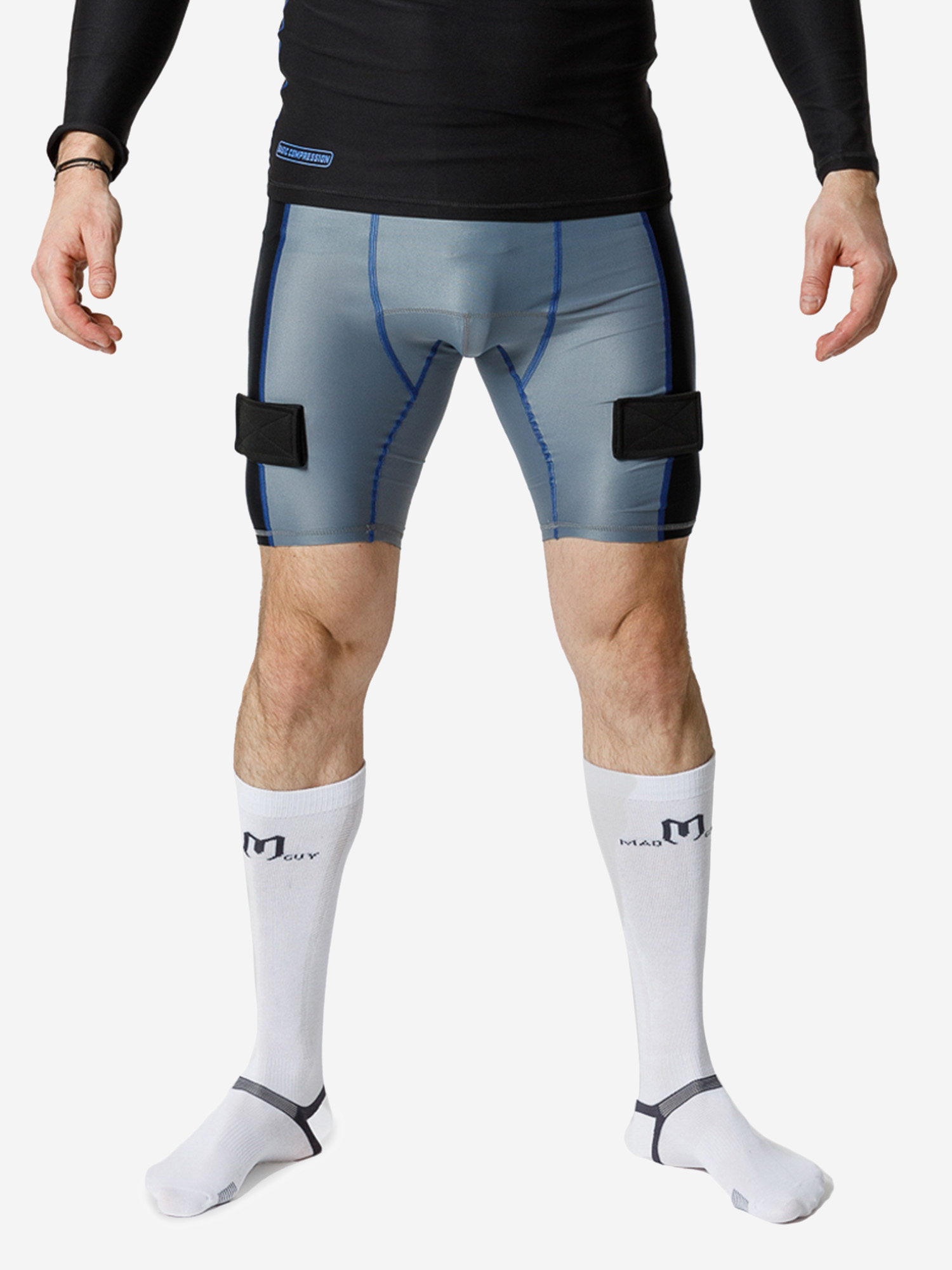 фото Компрессионные шорты madguy basic compression, серый