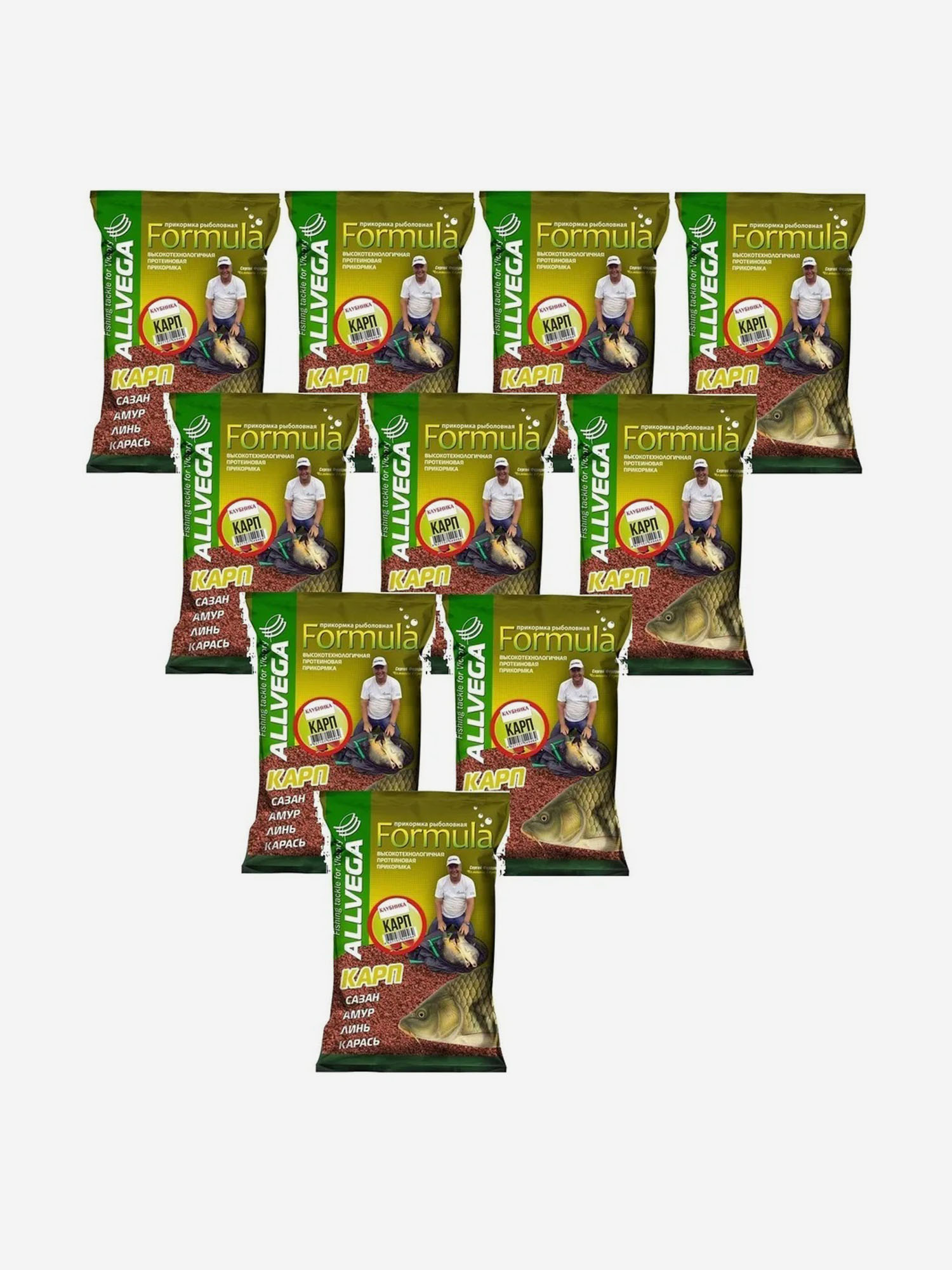 Прикормка натуральная ALLVEGA "Formula Carp Strawberry" (КАРП КЛУБНИКА) 10 пакетов по 0,9 кг., Желтый
Прикормка натуральная ALLVEGA "Formula Carp Strawberry" (КАРП КЛУБНИКА) 10 пакетов по 0,9 кг., Желтый