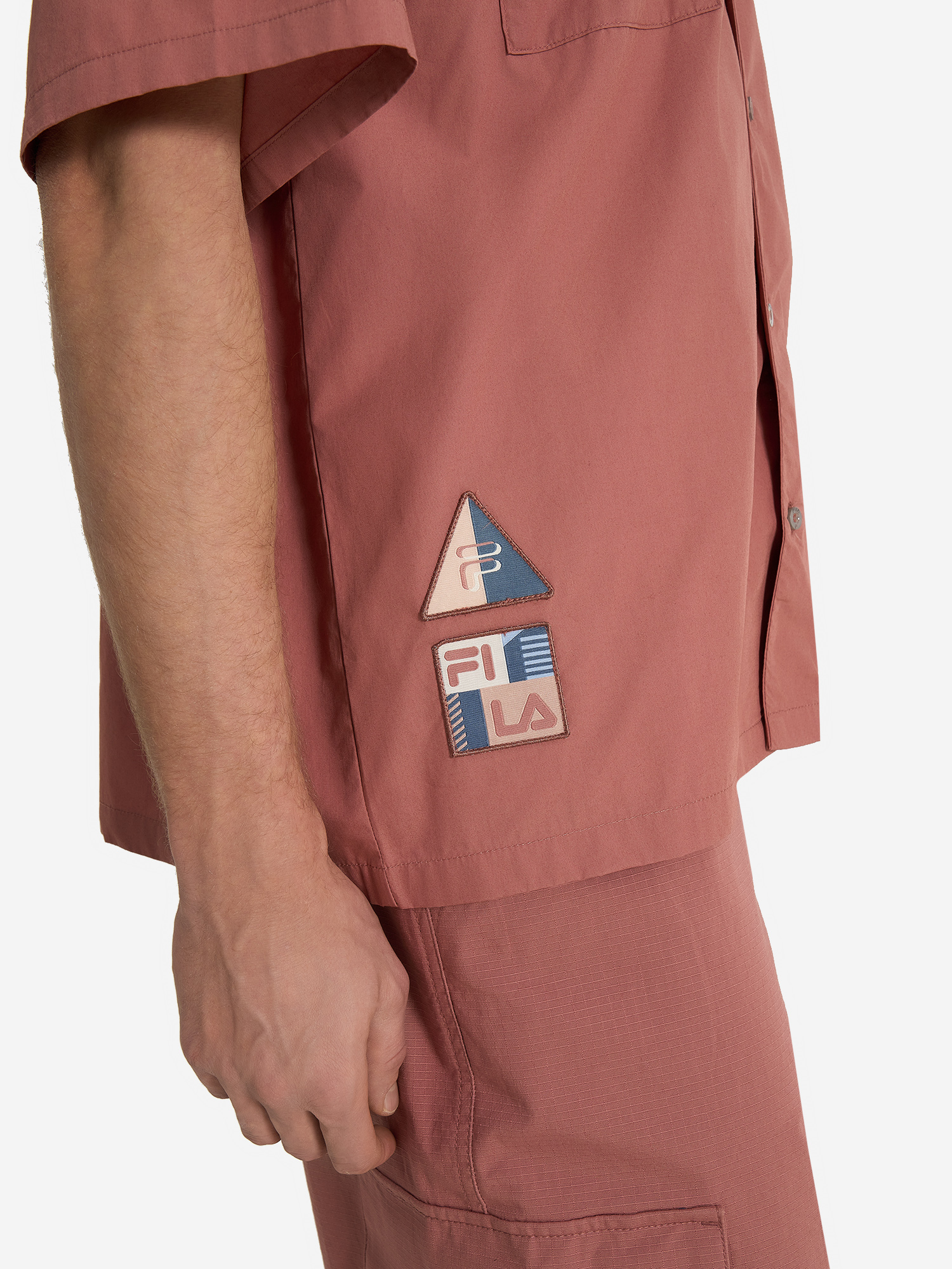 фото Рубашка с коротким рукавом мужская fila, бежевый