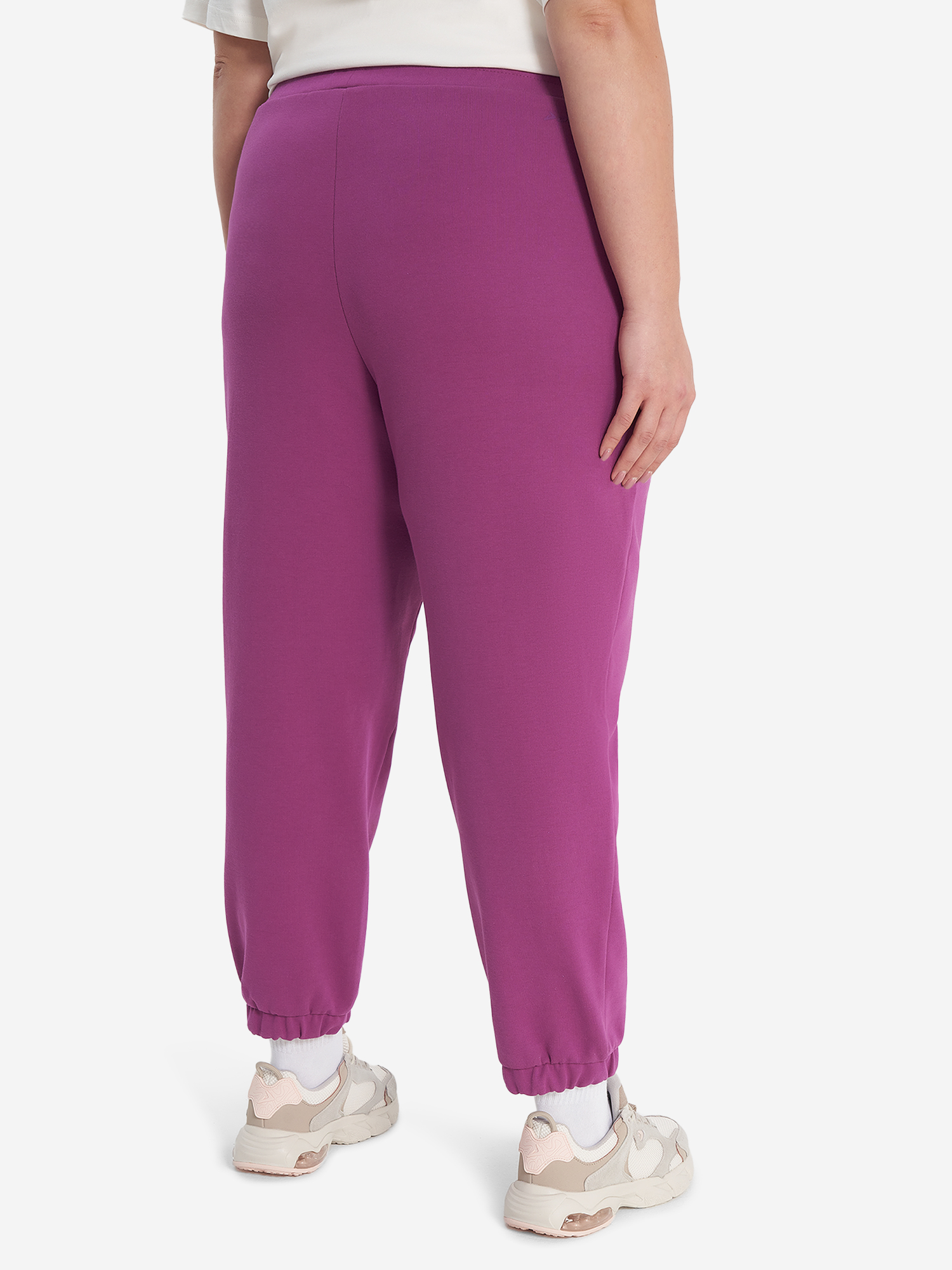 фото Брюки женские оверсайз demix, plus size, фиолетовый