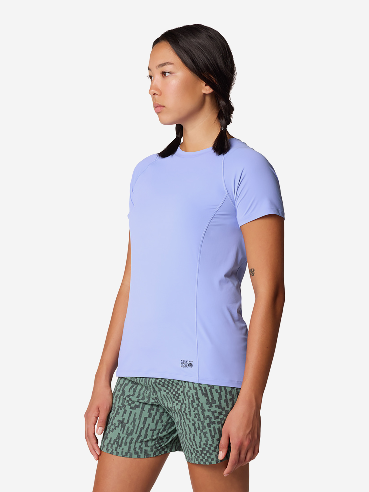 фото Футболка женская mountain hardwear crater lake short sleeve, фиолетовый